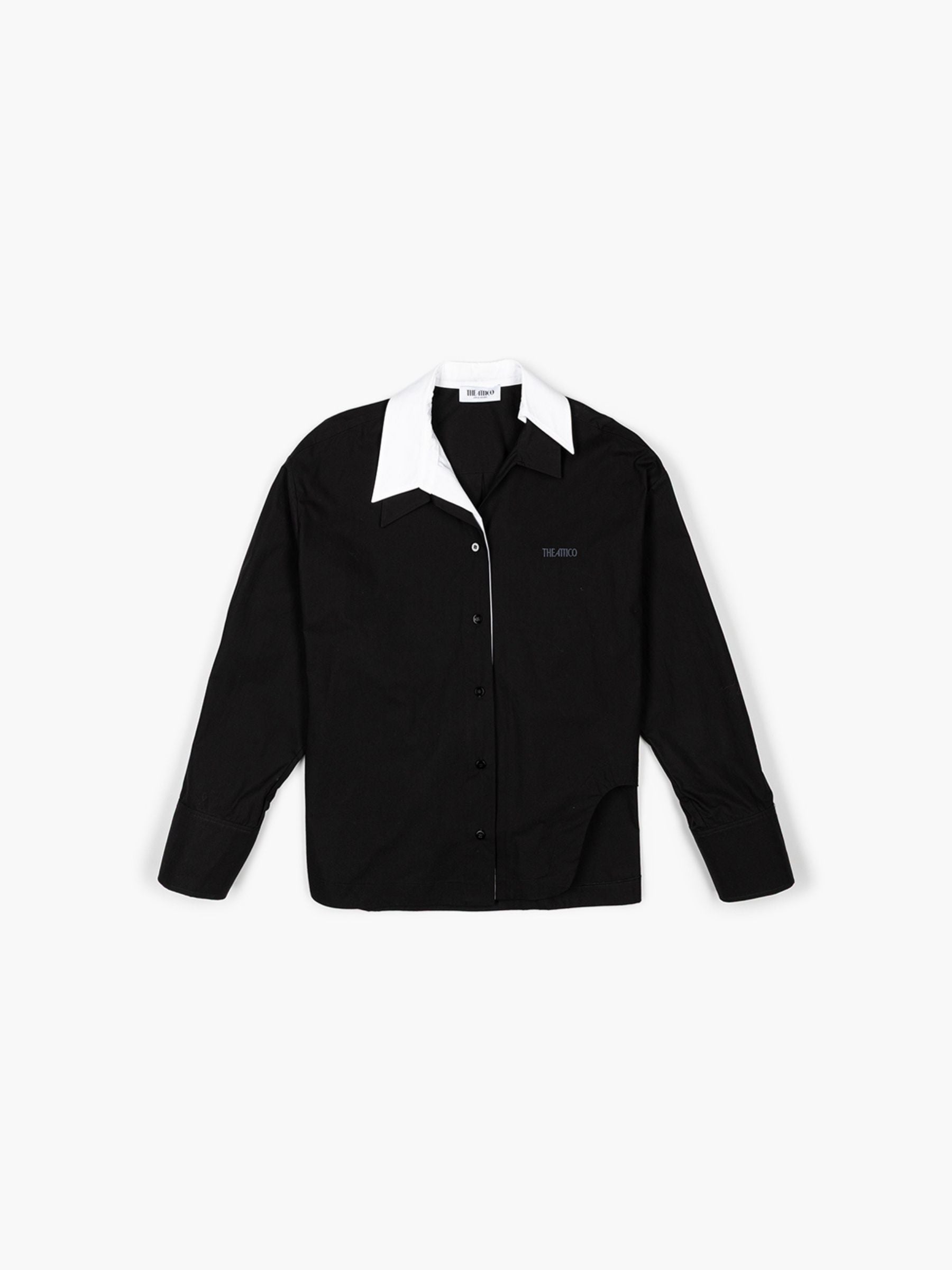 The Attico Contrast Shirt Black White