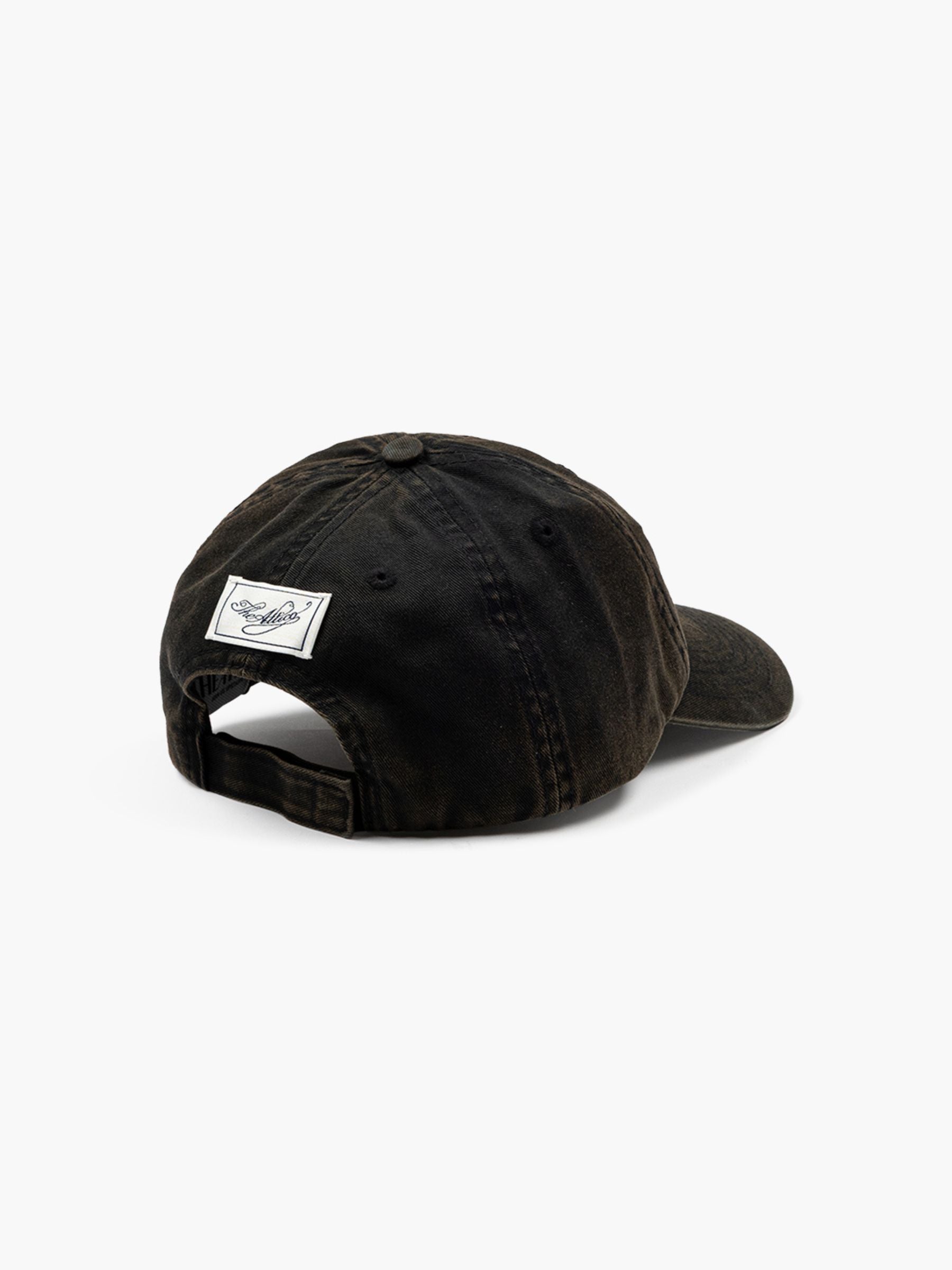 The Attico Embroidered Logo Cap Black Red
