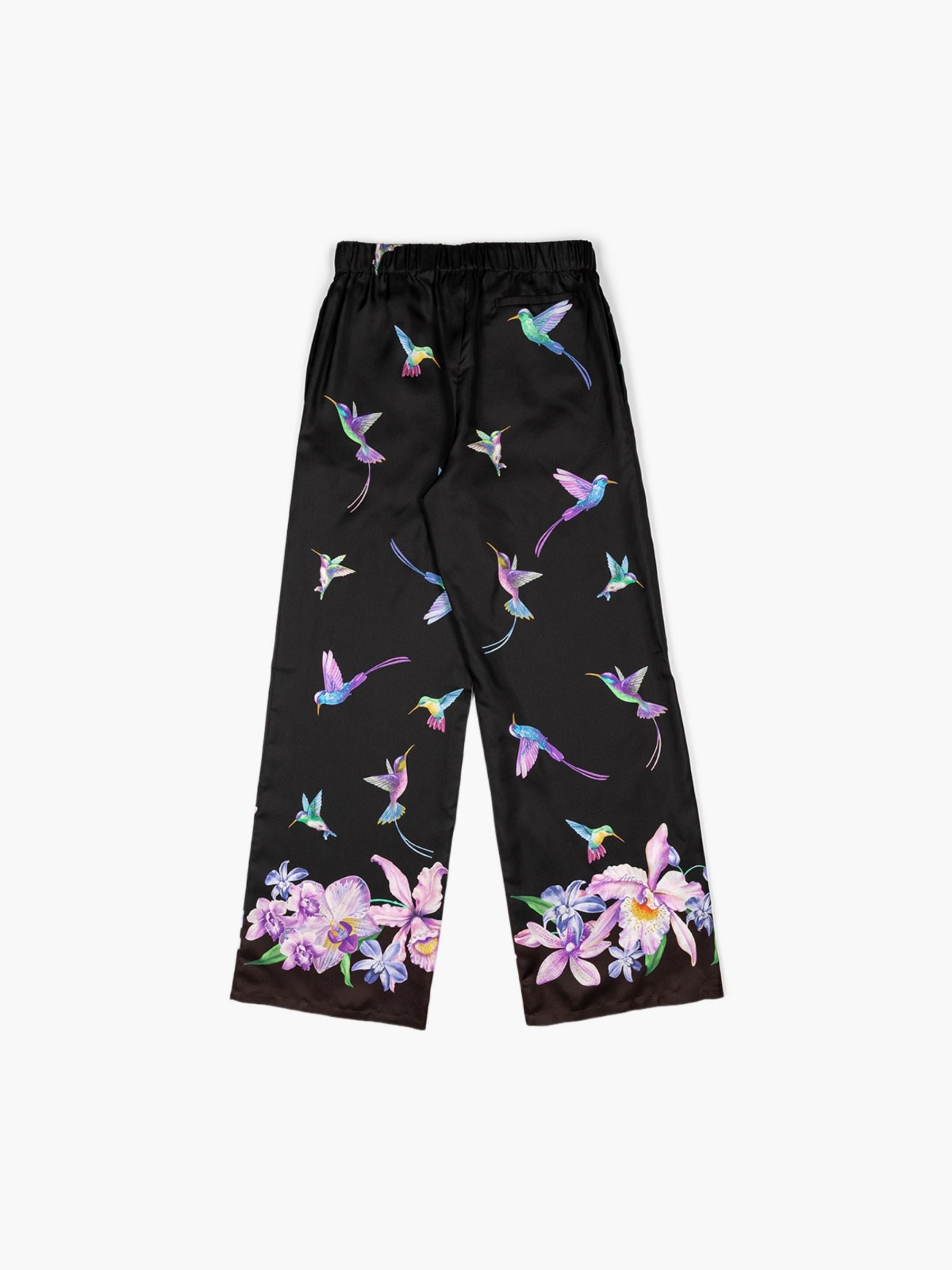The Attico Flower printed silk twill Pants Multicolor