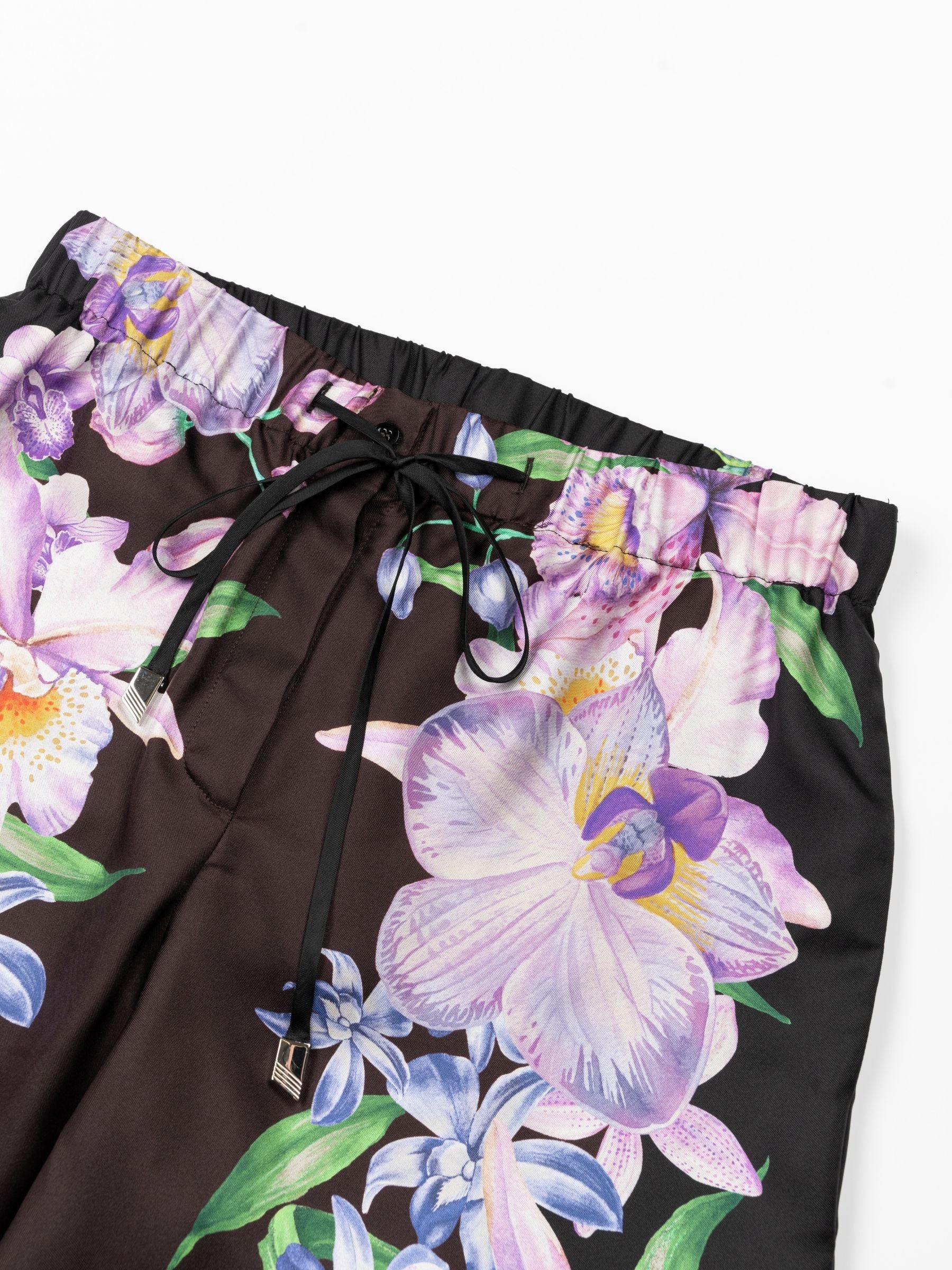 The Attico Flower printed silk twill Pants Multicolor