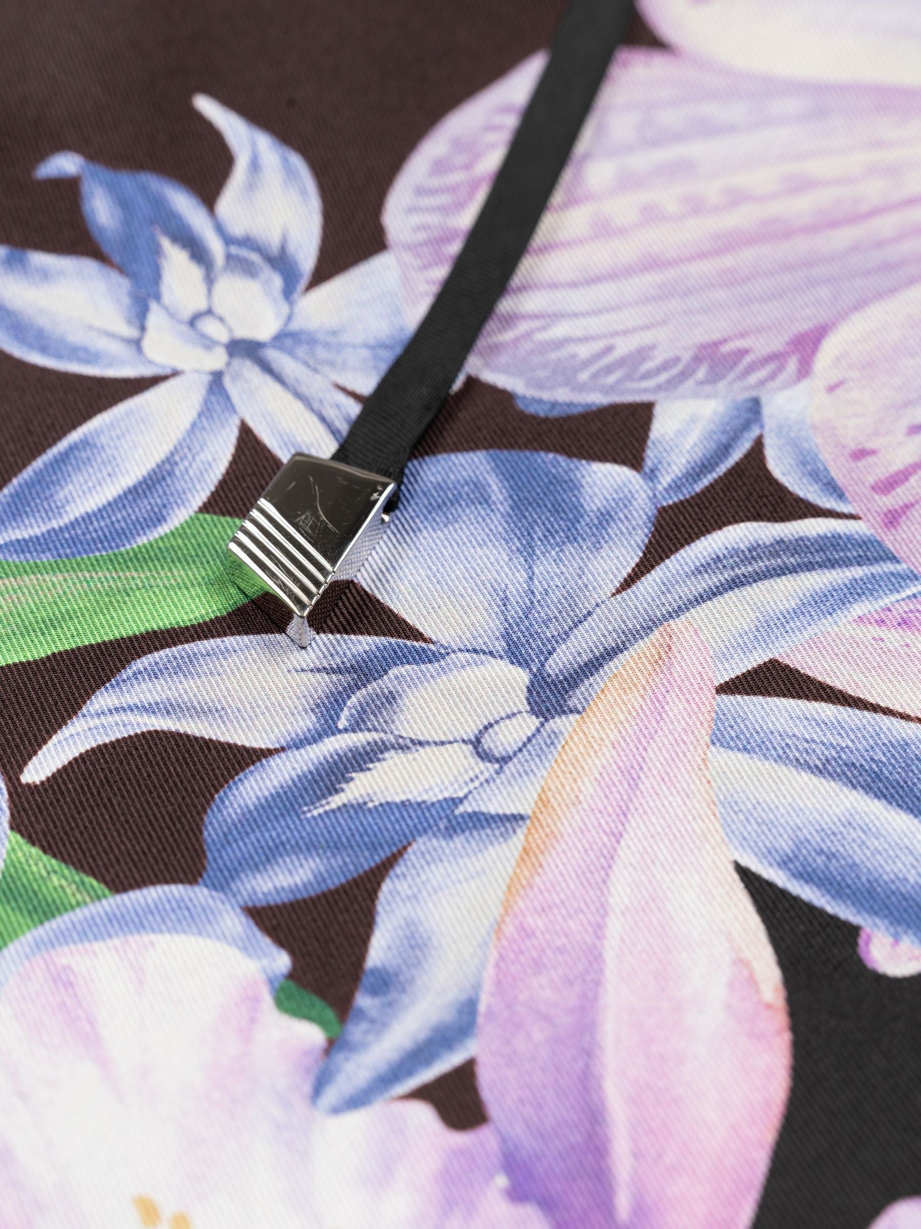 The Attico Flower printed silk twill Pants Multicolor