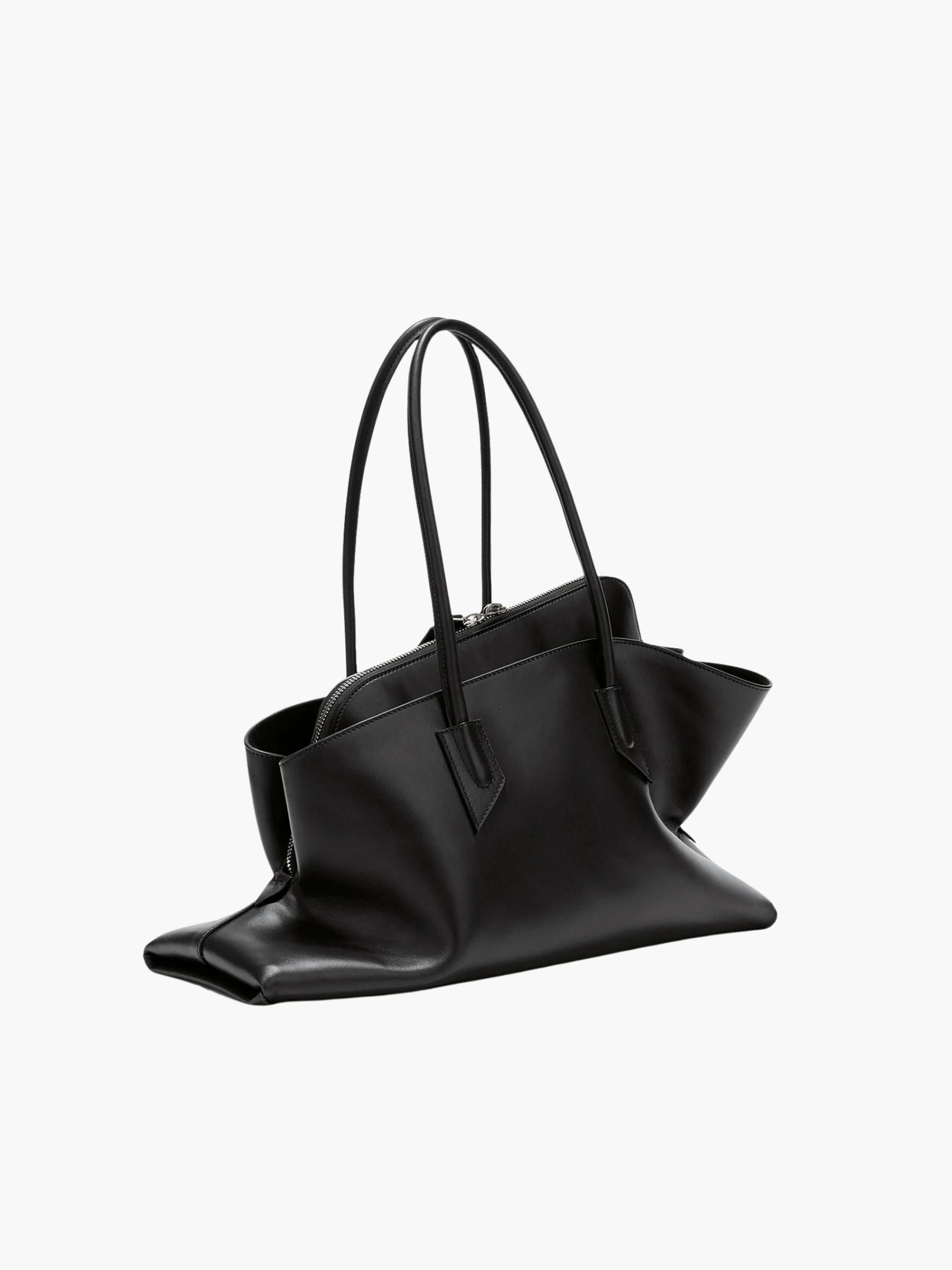 The Attico La Passeggiata Medium Top Handle Bag Black