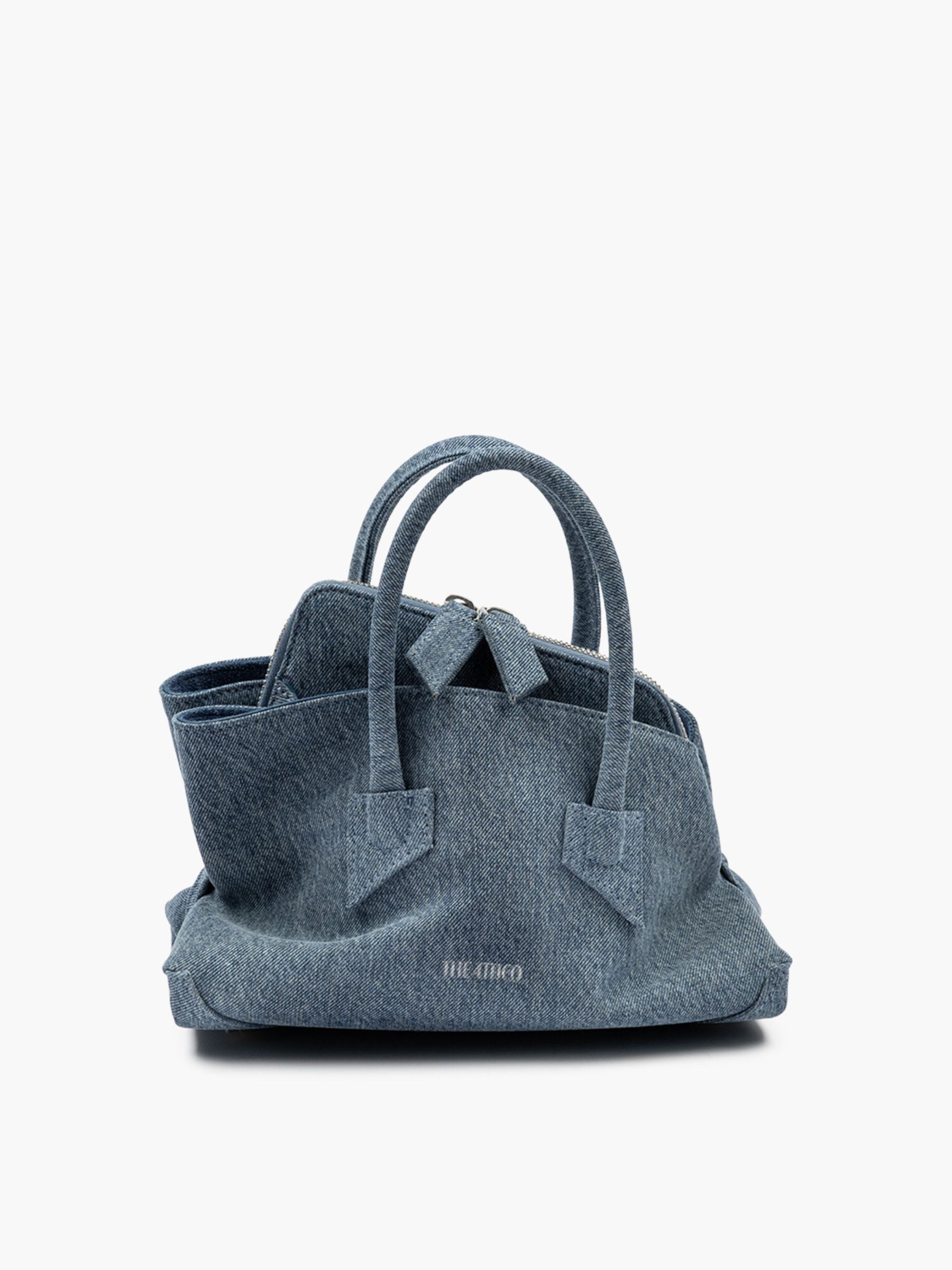The Attico La Passeggiata Mini Washed Denim Bag