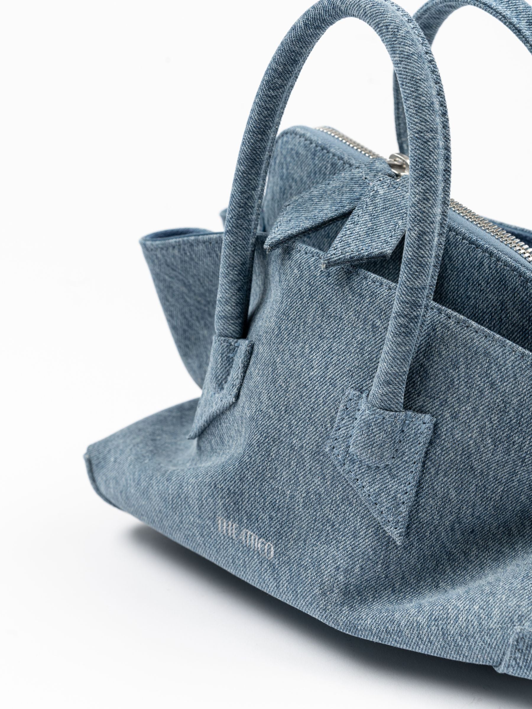 The Attico La Passeggiata Mini Washed Denim Bag