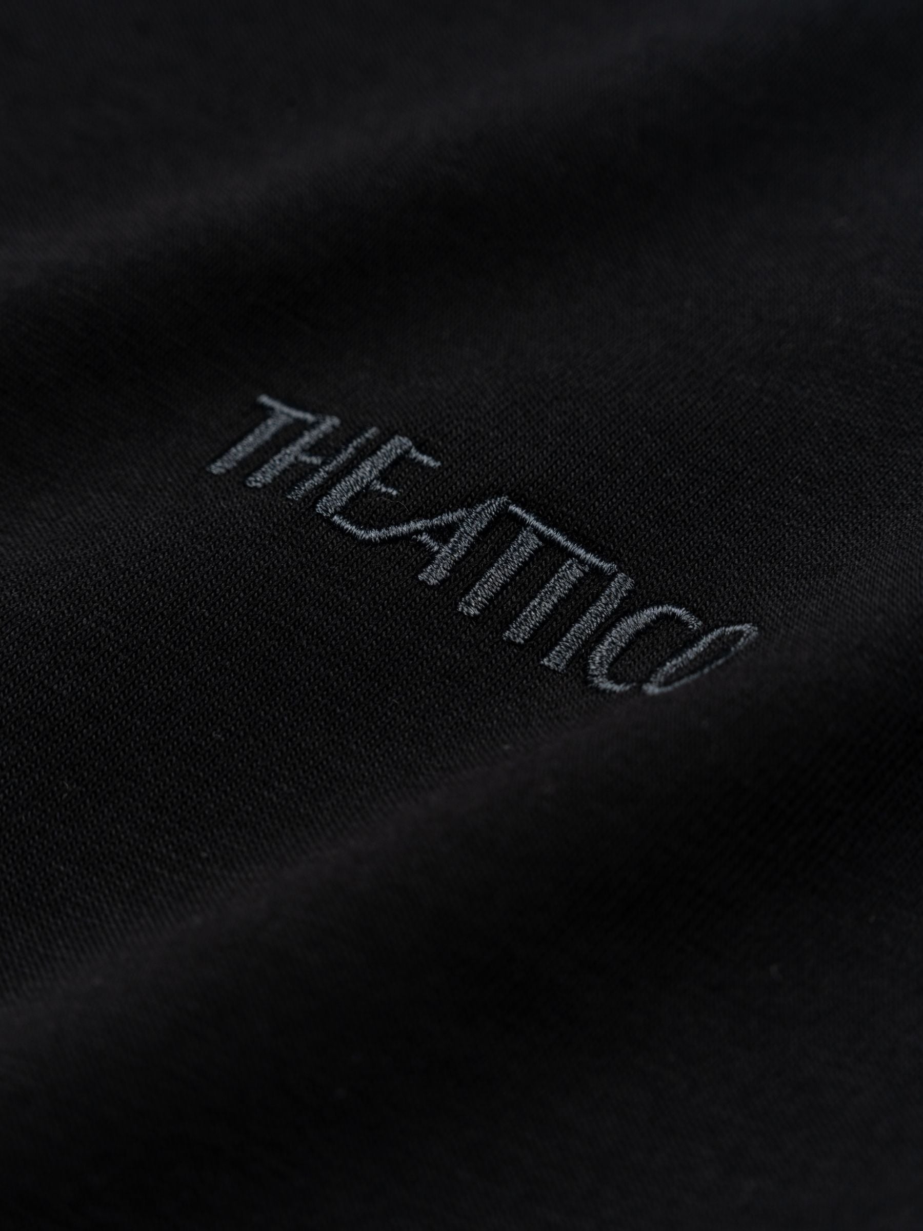 The Attico Shoulder Pad Tee Black