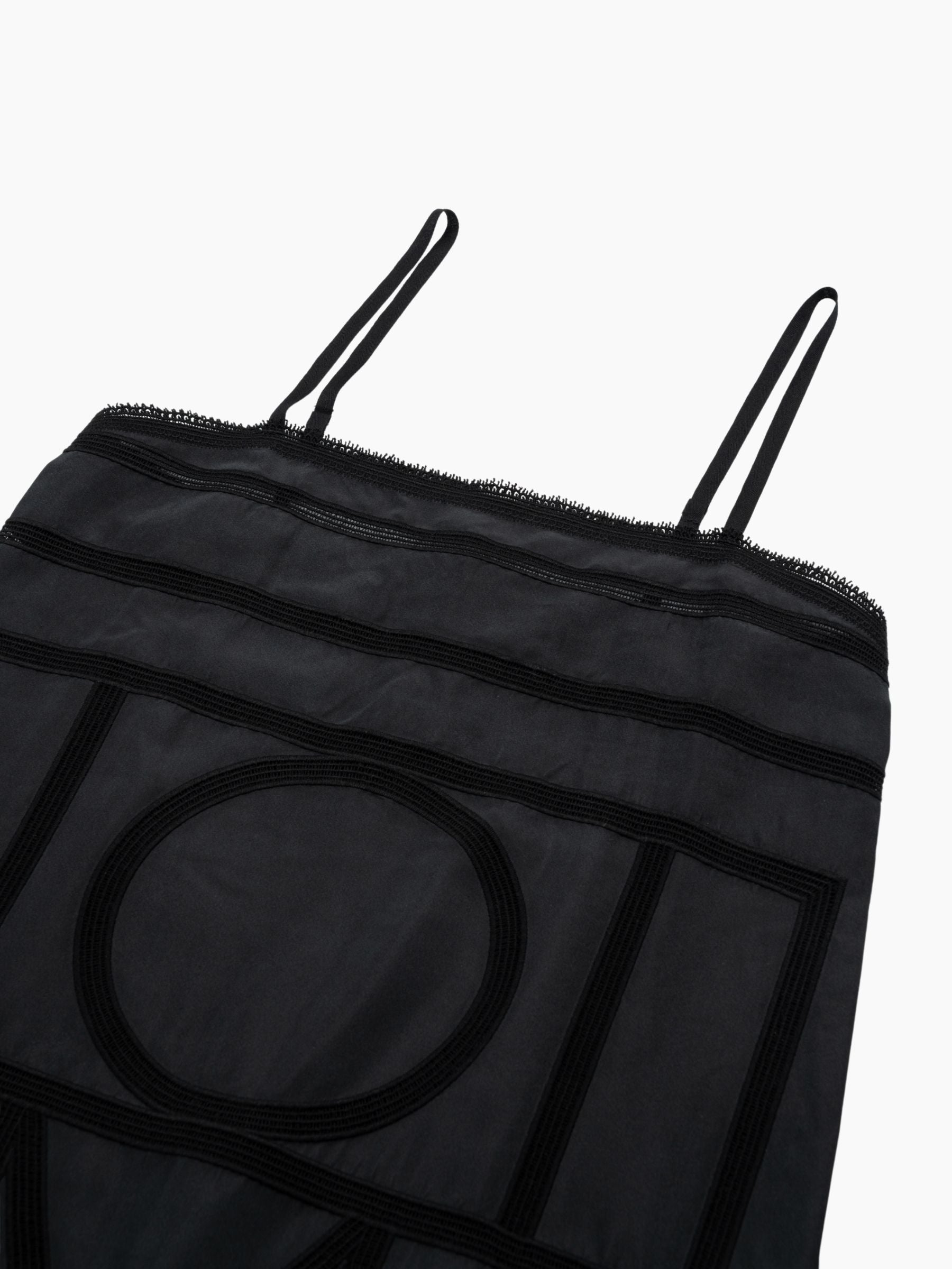 Toteme Monogram Silk Dress Washed Black