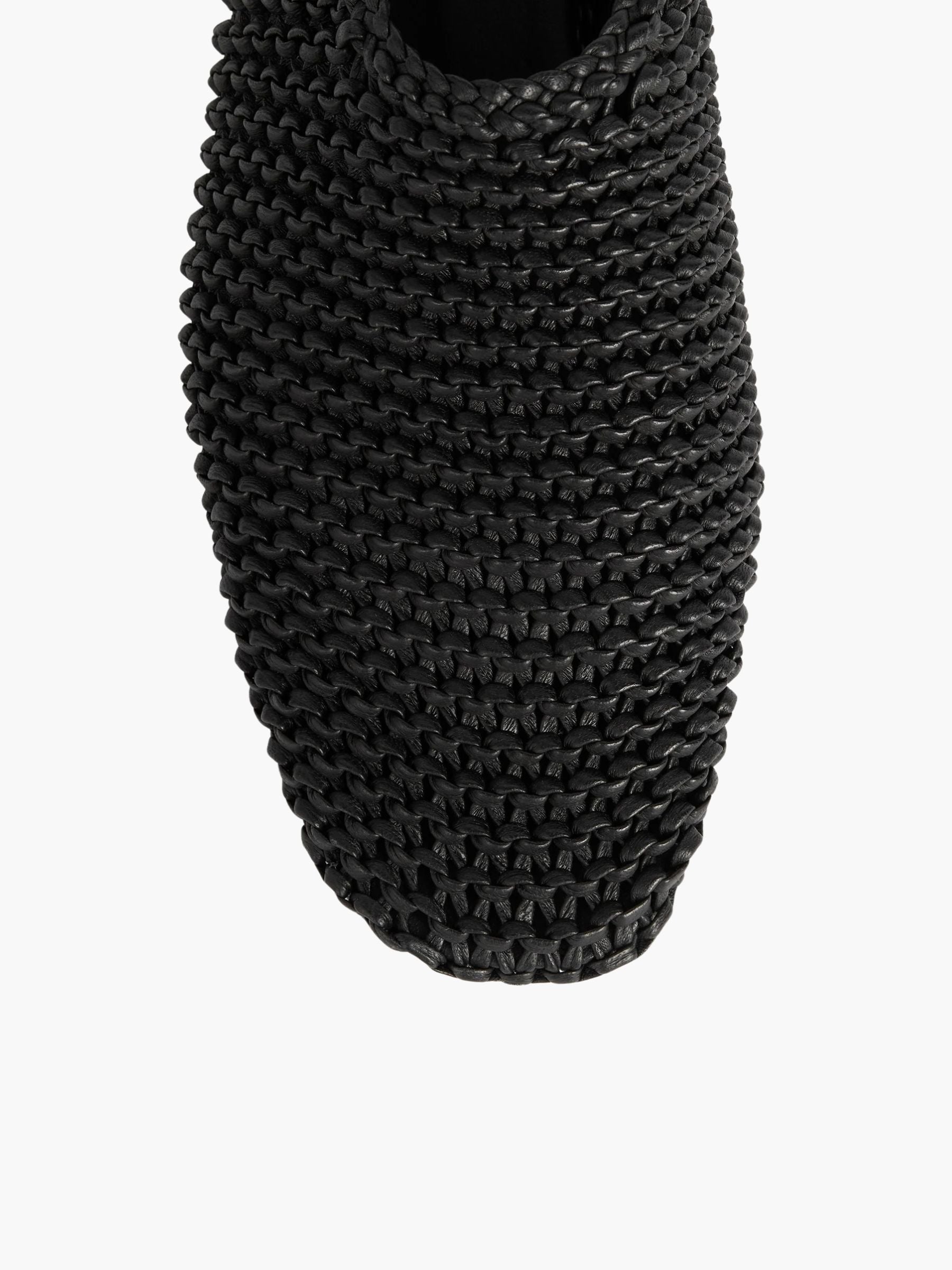 Toteme Woven Leather Ballerinas Black