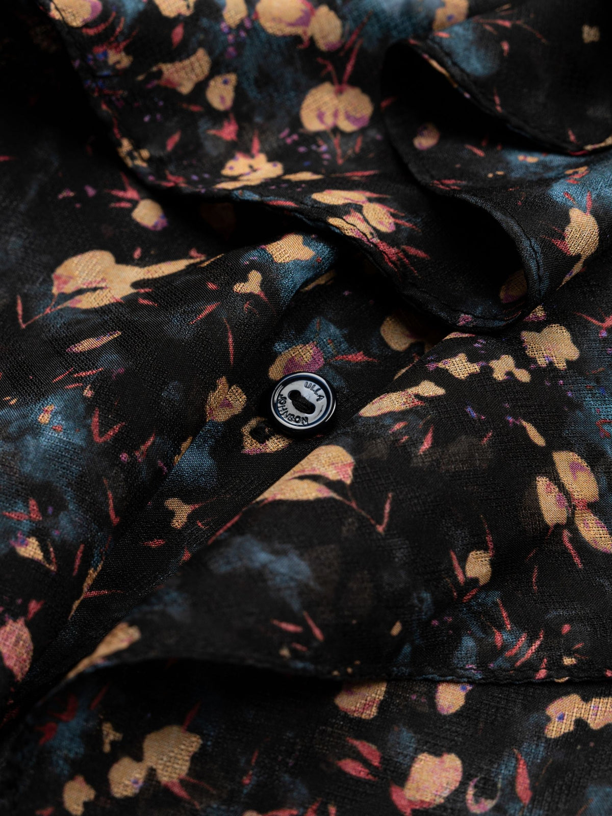 Ulla Johnson Gesture LS Silk Blouse Eclipse