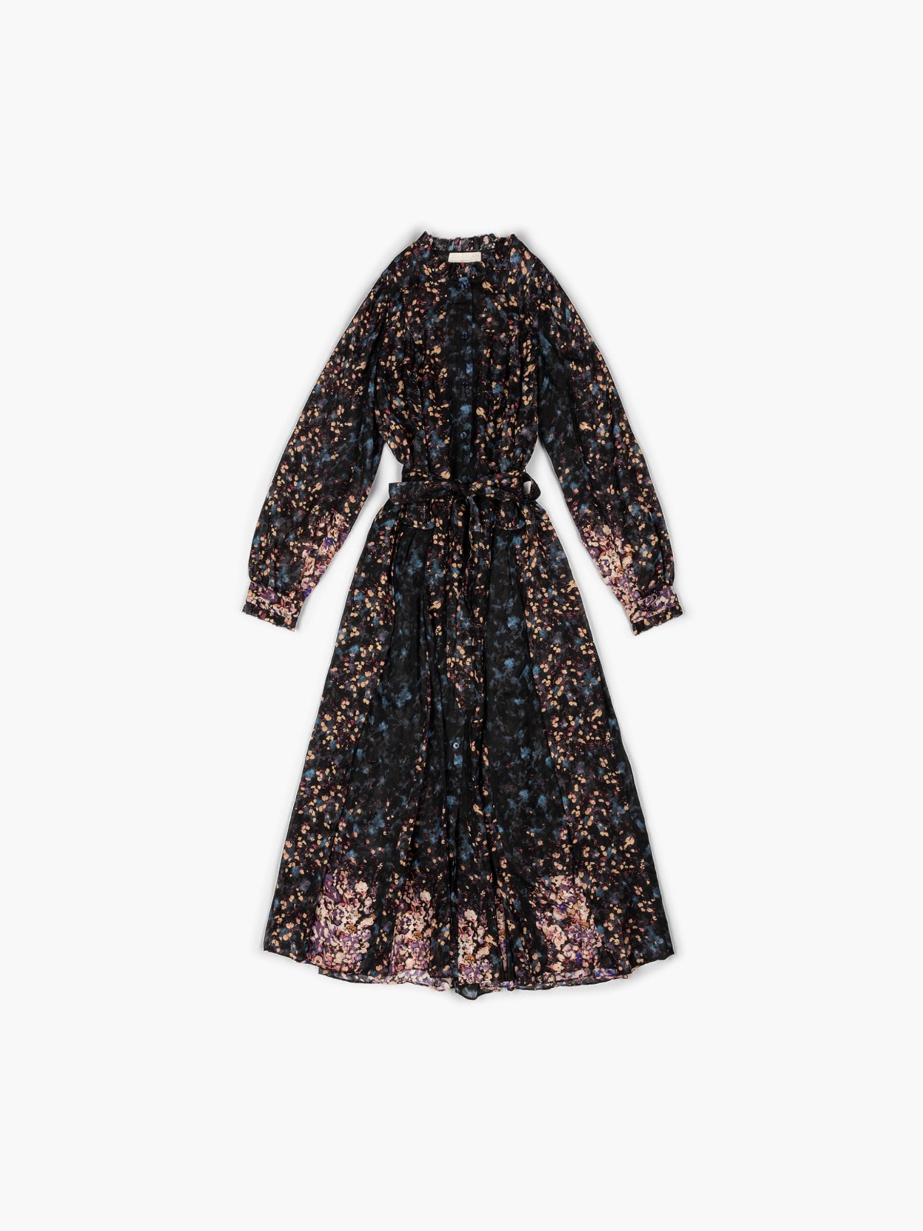 Ulla Johnson Tessa LS Silk Dress Eclipse