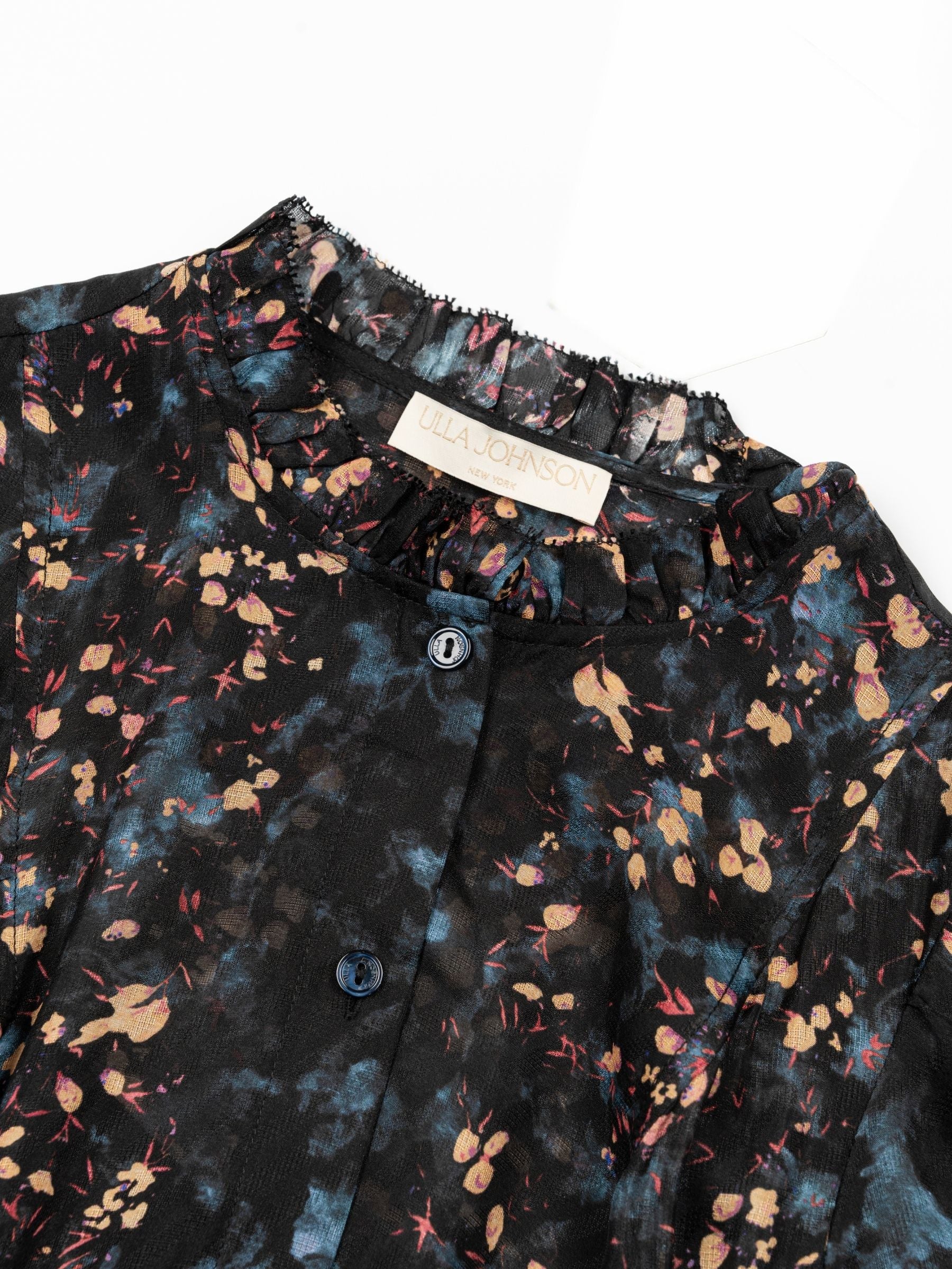 Ulla Johnson Tessa LS Silk Dress Eclipse