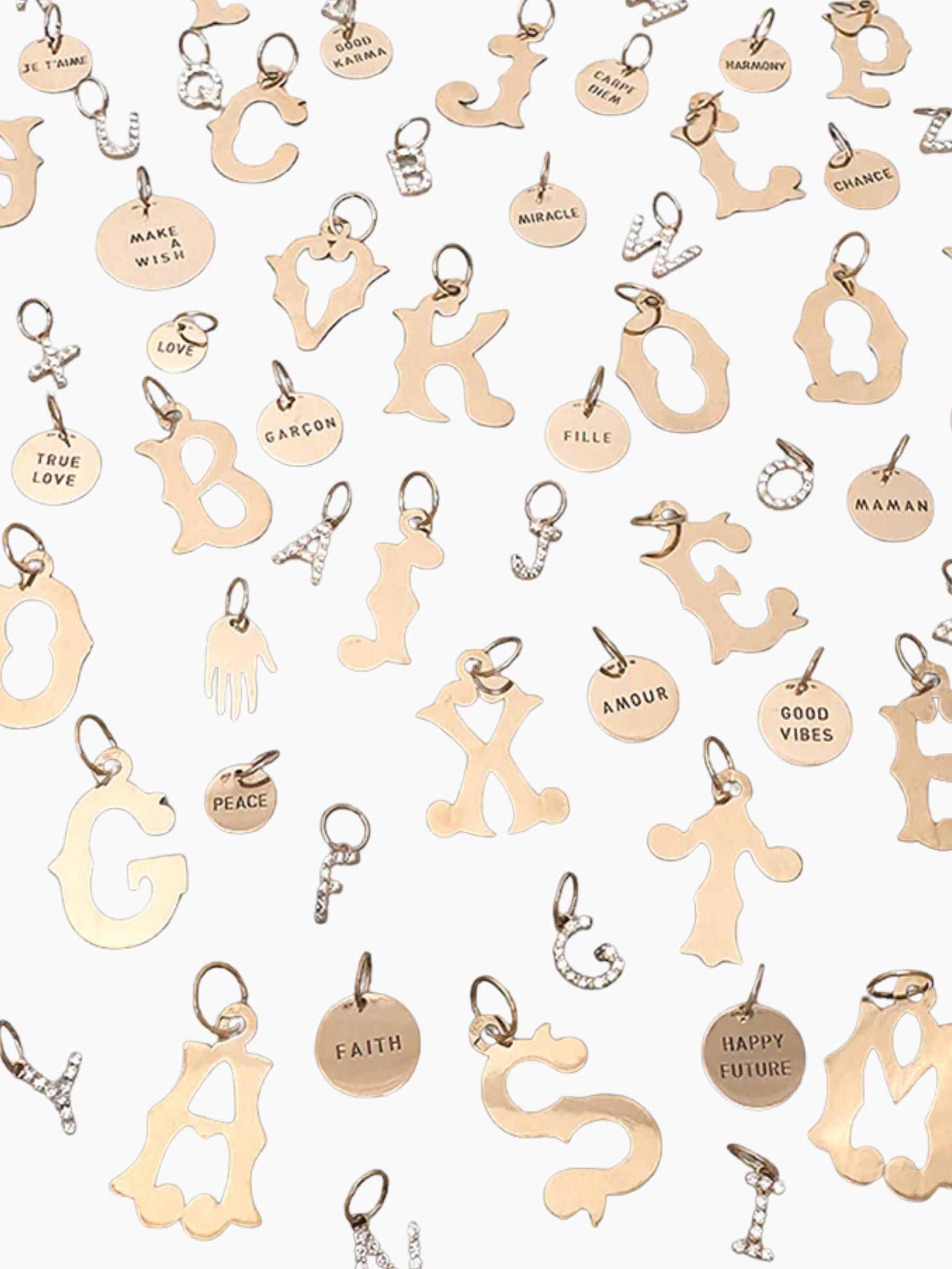 Vanrycke Lettrine Pendants PA1R0 rose gold