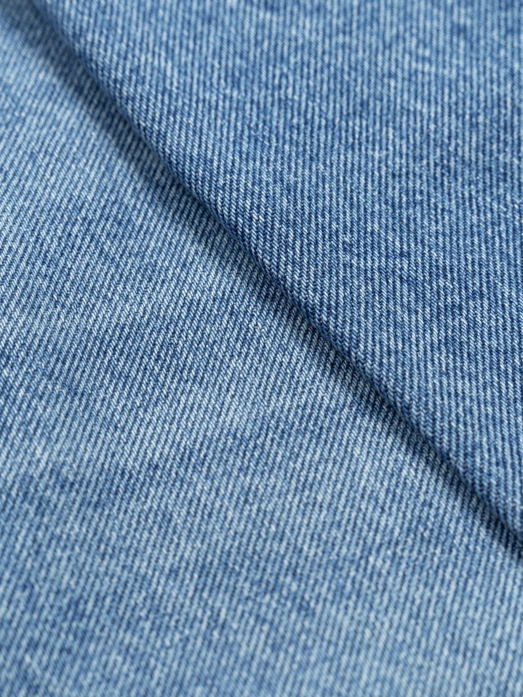 Victoria Beckham Asymmetric Fold Detail Skirt Mid Blue Wash