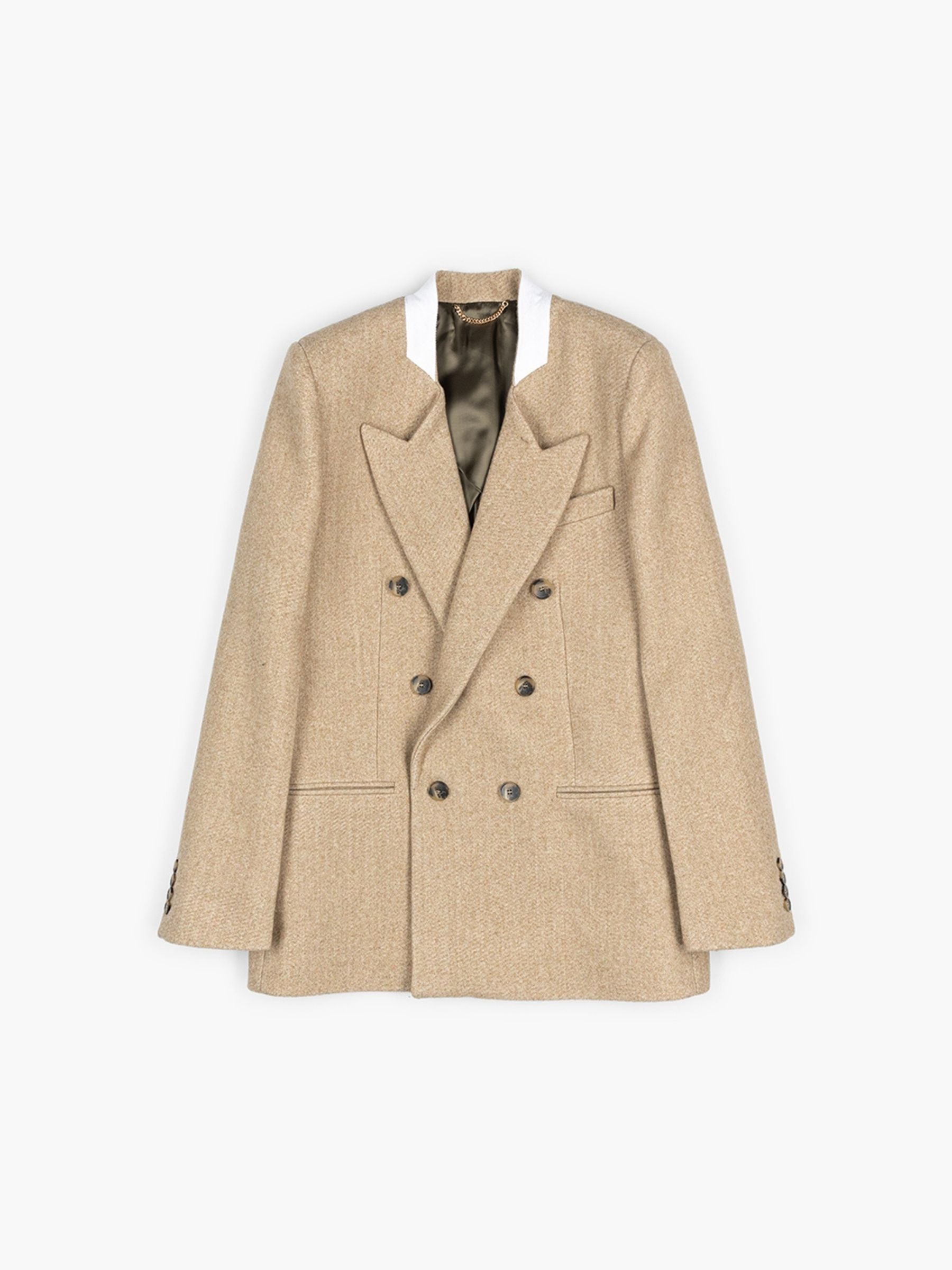 Victoria Beckham Beatrice Jacket Camel Melange