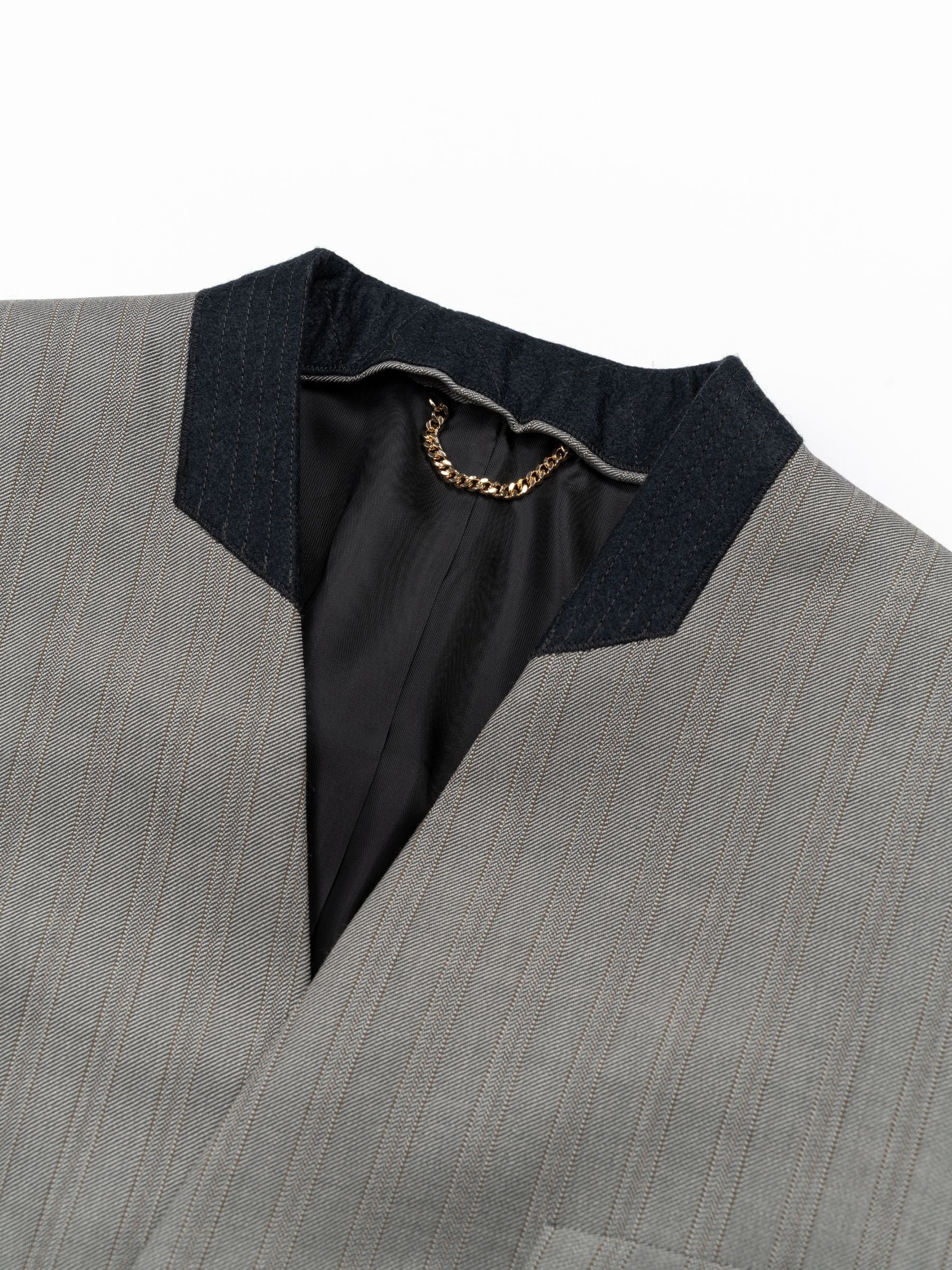 Victoria Beckham Collarless Jacket Nickel