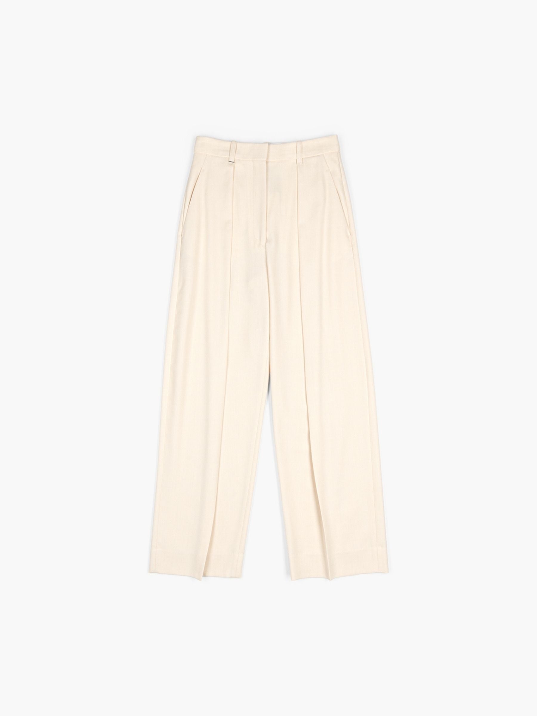 Victoria Beckham Wide Leg Trouser Alabaster