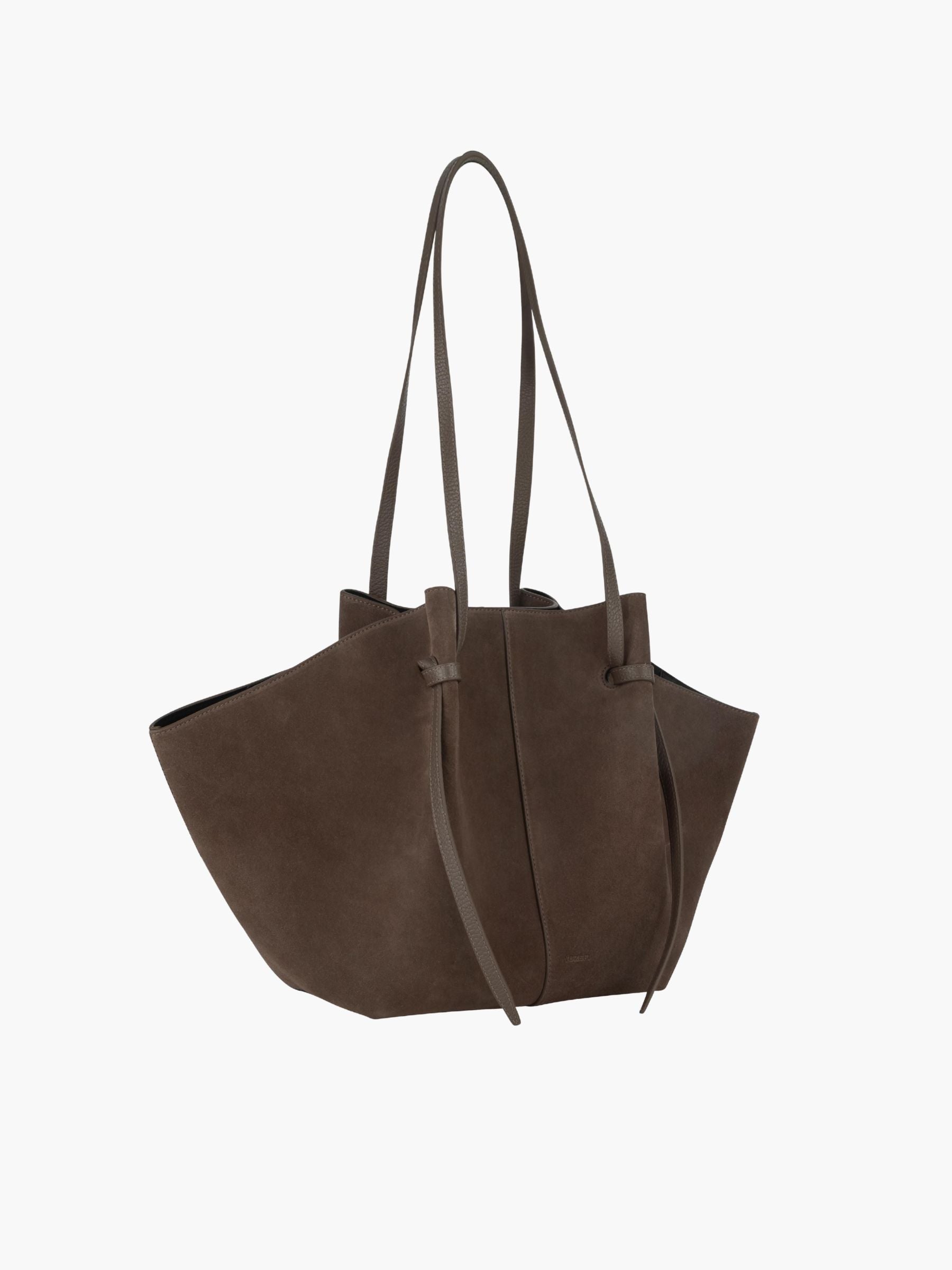 Yuzefi Large Mochi Suede Bag Nutmeg