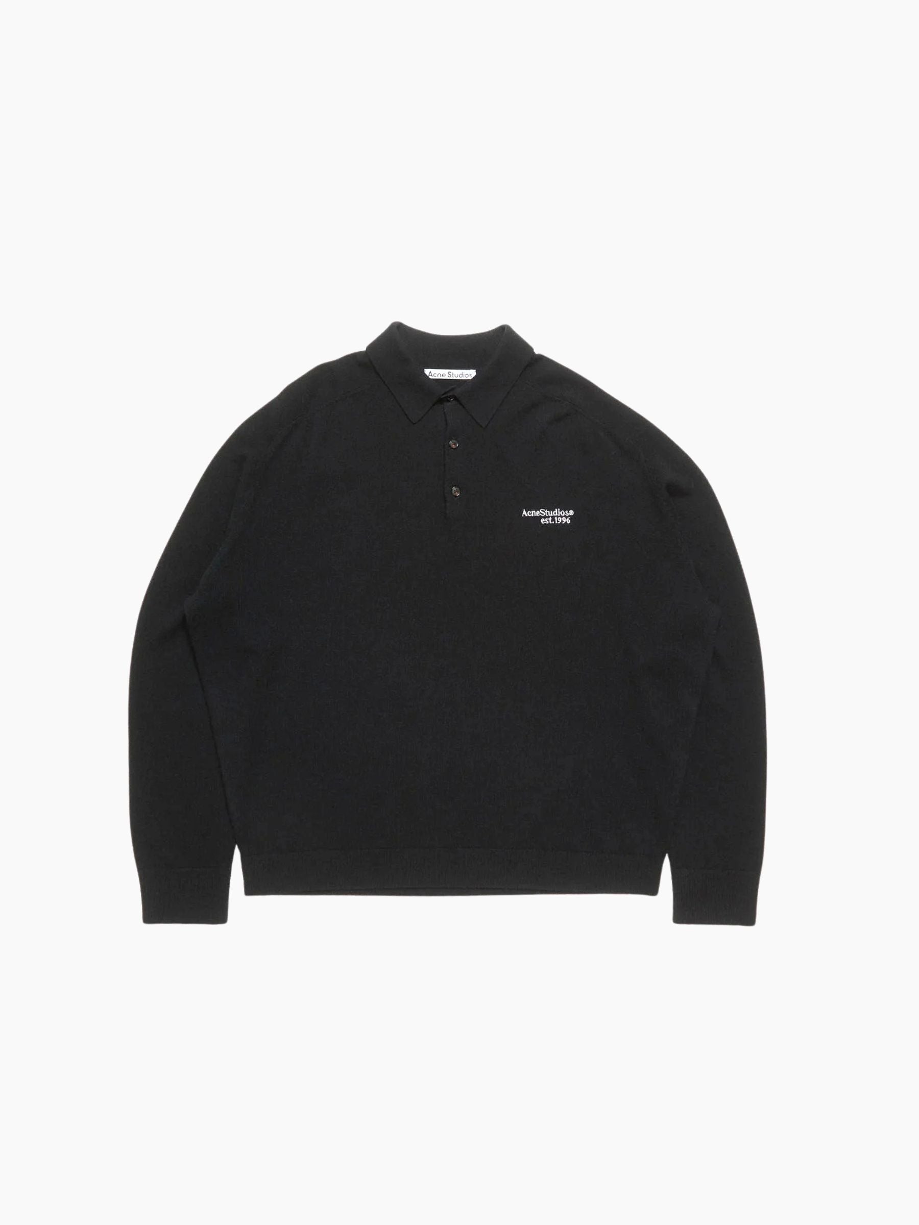 Acne Studios MN-KNIT000611 Men Polo Black