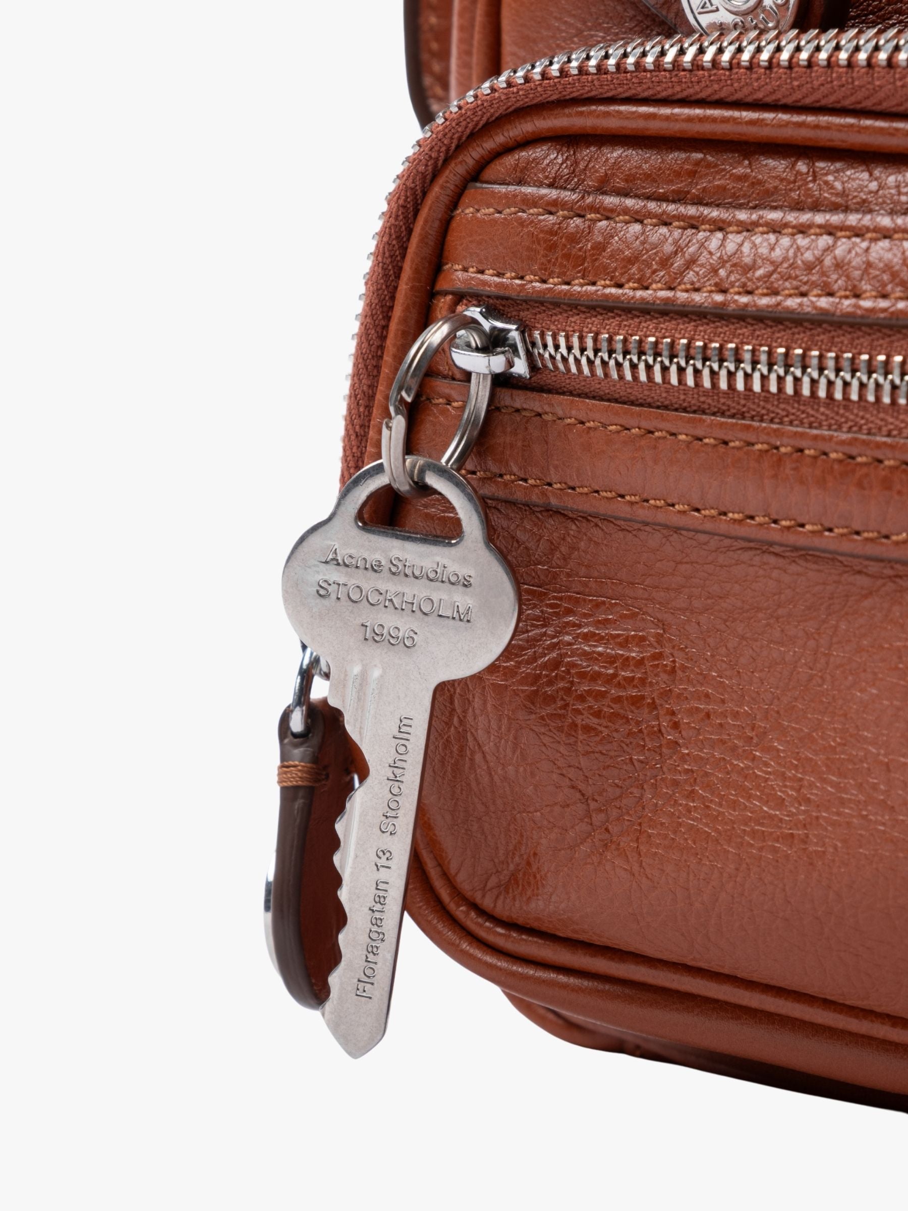 Acne Studios Camero Party Bag Cognac Brown