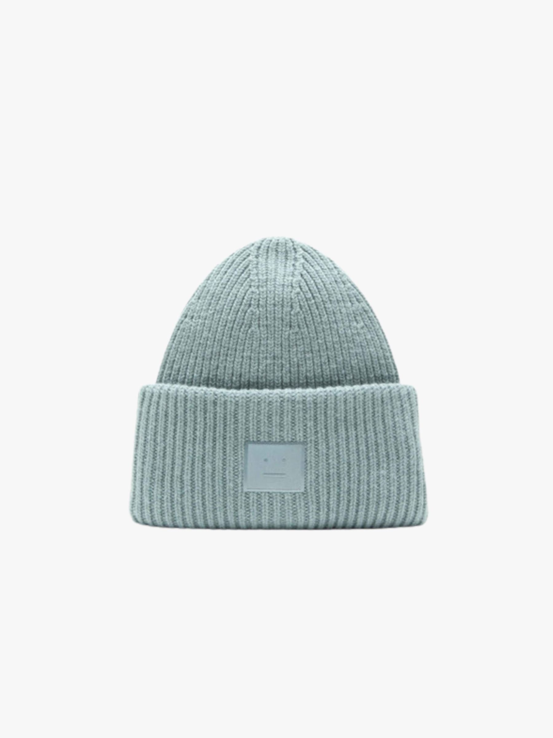 Acne Studios Face Logo Big Beanie Dusty Blue