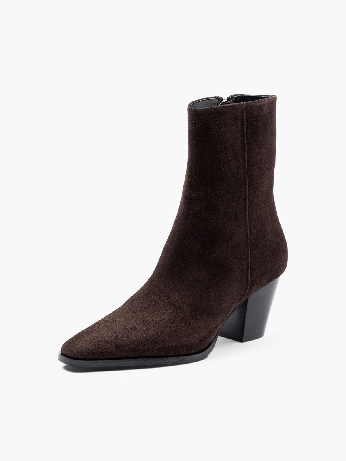 Aeyde Hedvig Cow Suede Leather Boots Moka