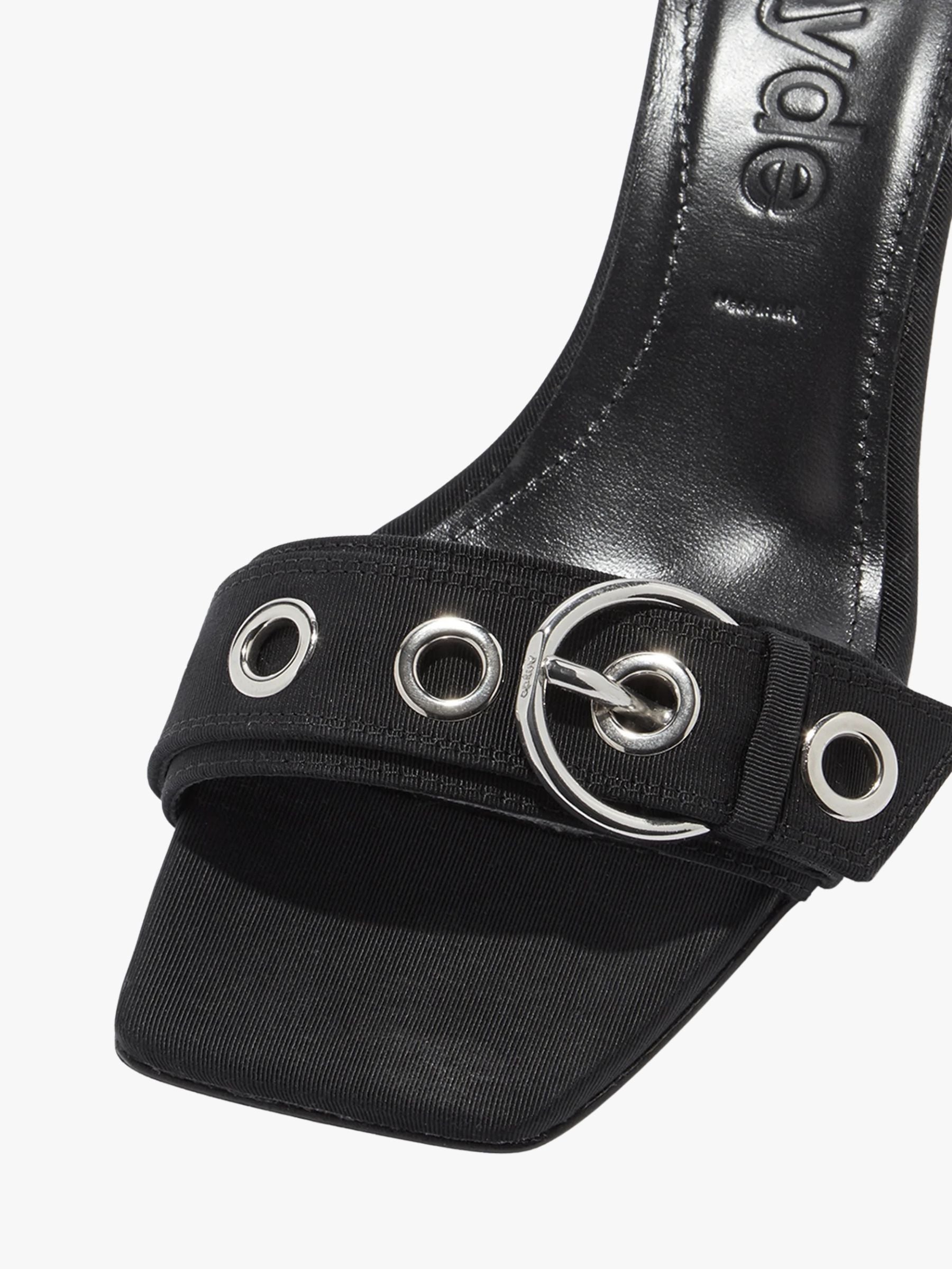 Aeyde Ilvy Eyelet Grosgrain Sandal Black