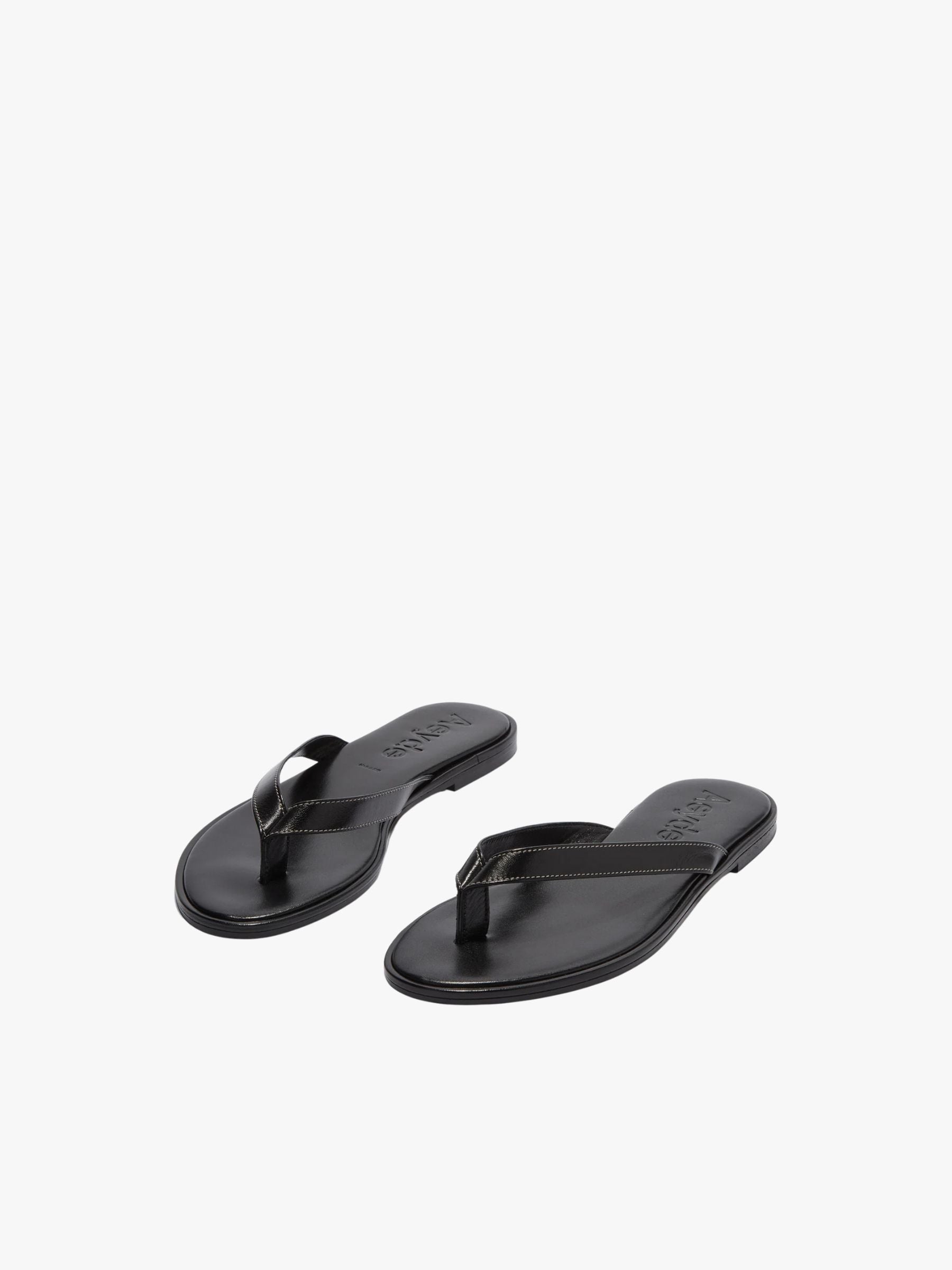 Aeyde Melody Flip Flop Nappa Leather Black