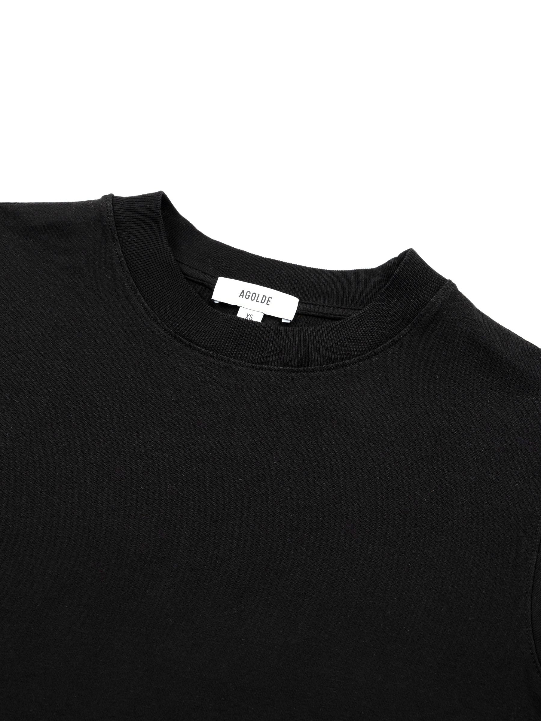 Agolde Bryce Cap Sleeve Tee Black