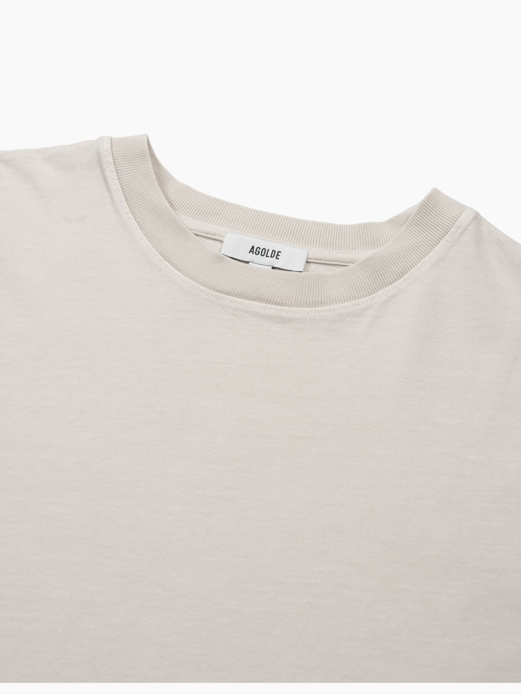 Agolde Bryce Cap Longline Sleeve Tee Bone