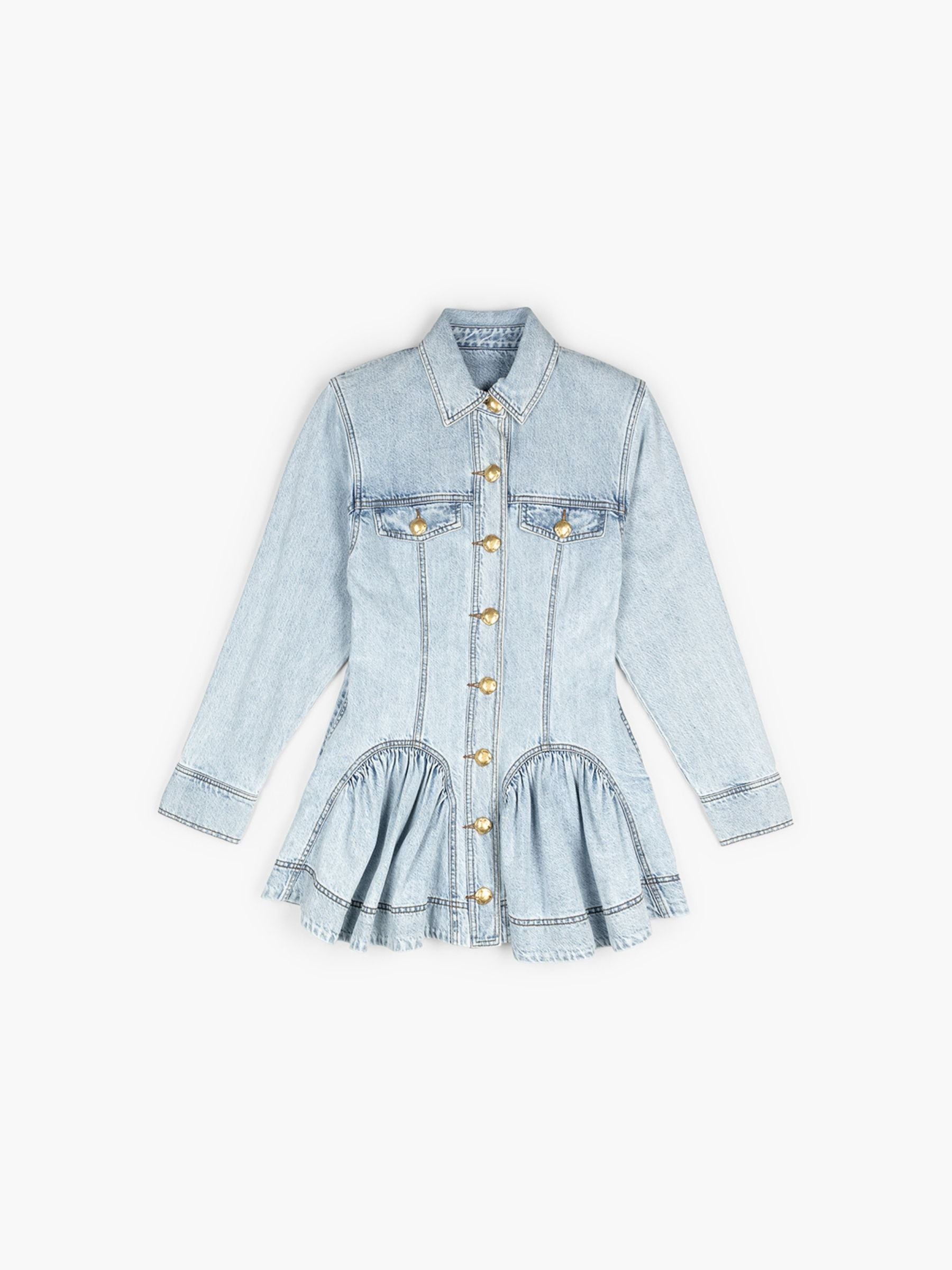 Aje Noa Denim Mini Dress Seasalt