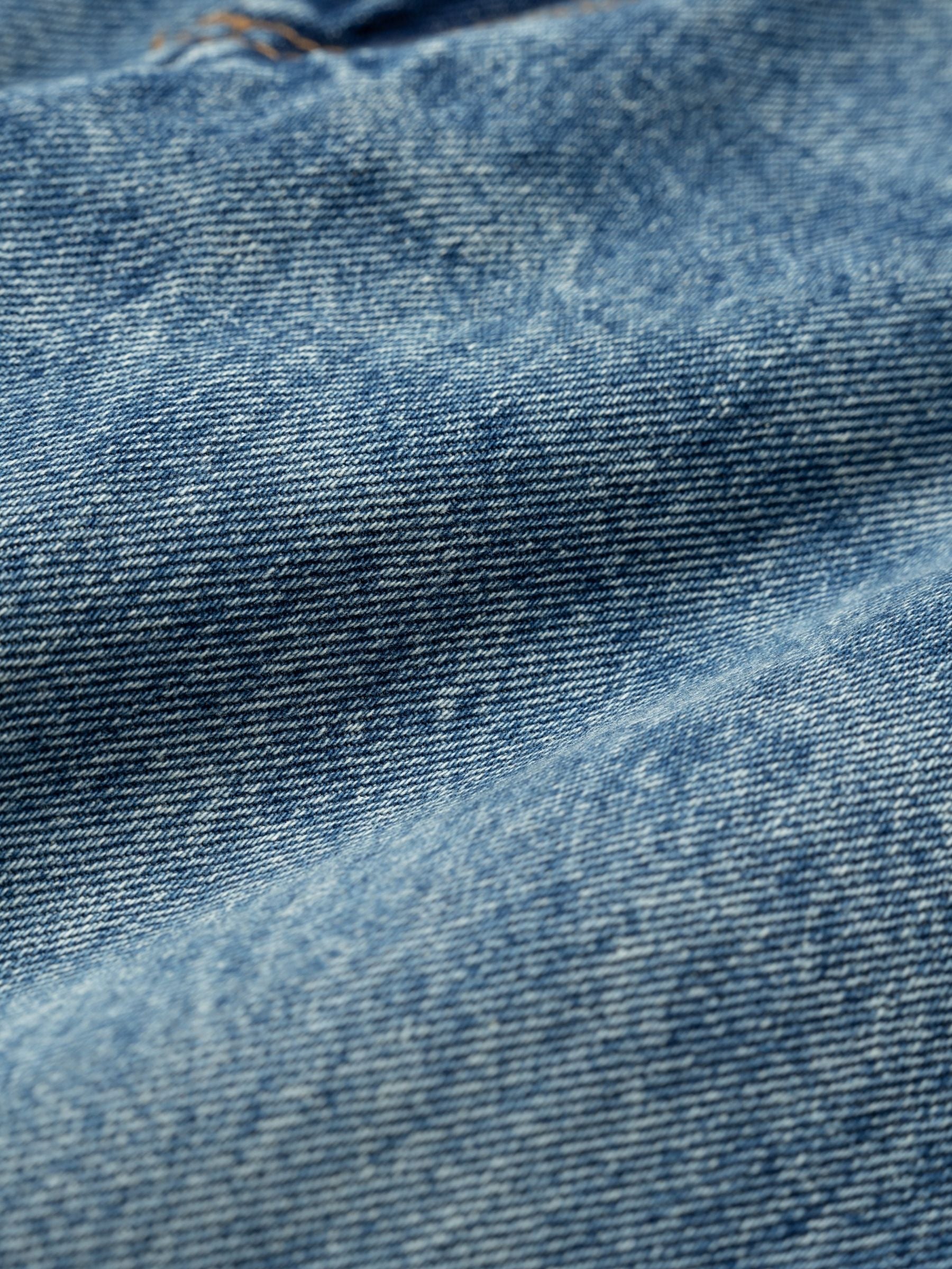 Aje Novie Horseshoe Crop Jean Stone Wash Blue