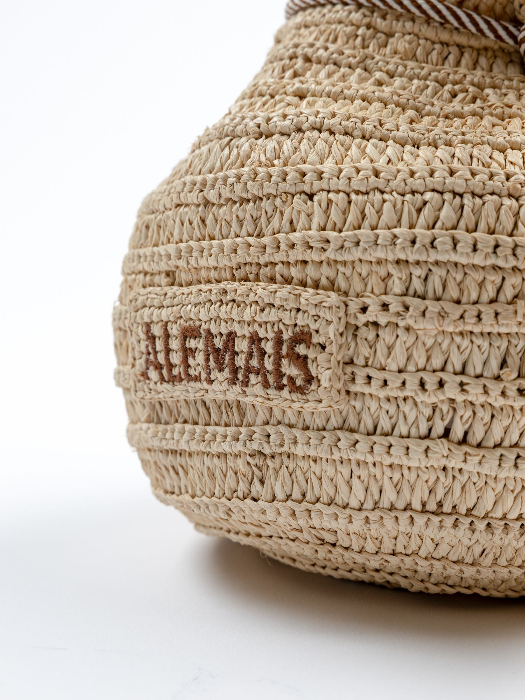 Alemais x LRNCE Michelle Raffia Jug Crossbody Bag Blonde