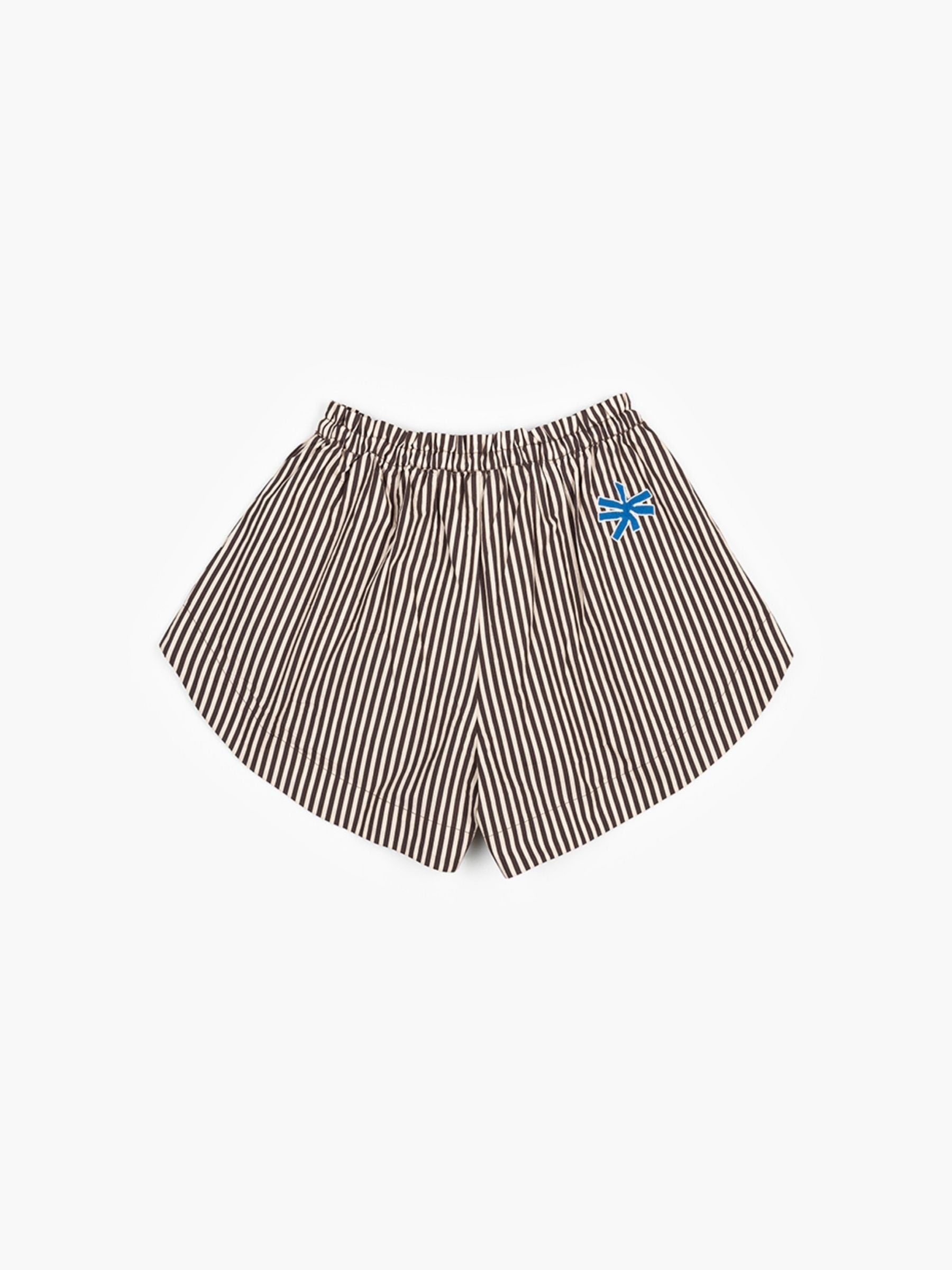 Alemais x LRNCE Sirocco Embroidered Shorts Stripe