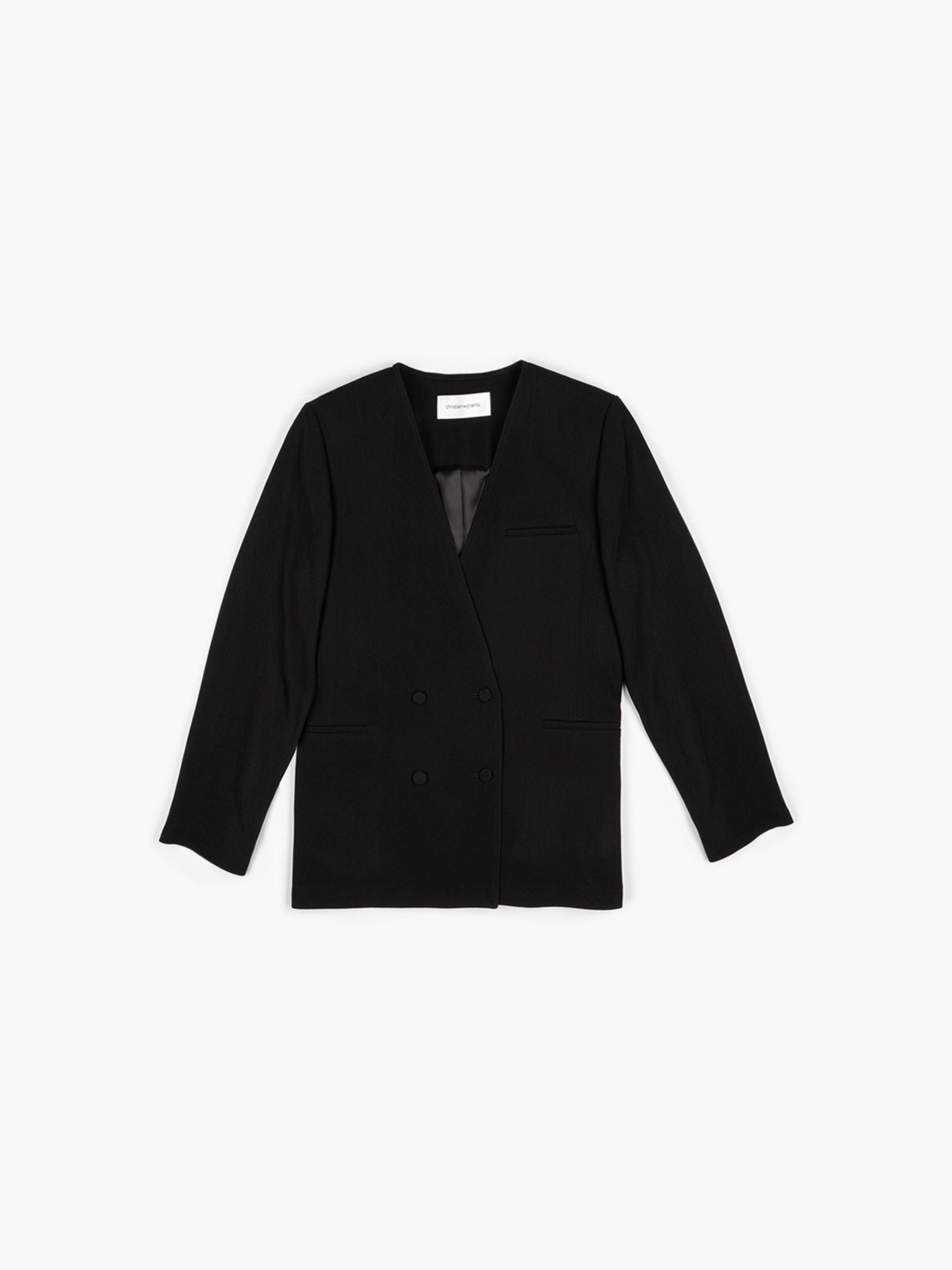 Christian Wijnants Jazz Fluent V-Neck Blazer Black