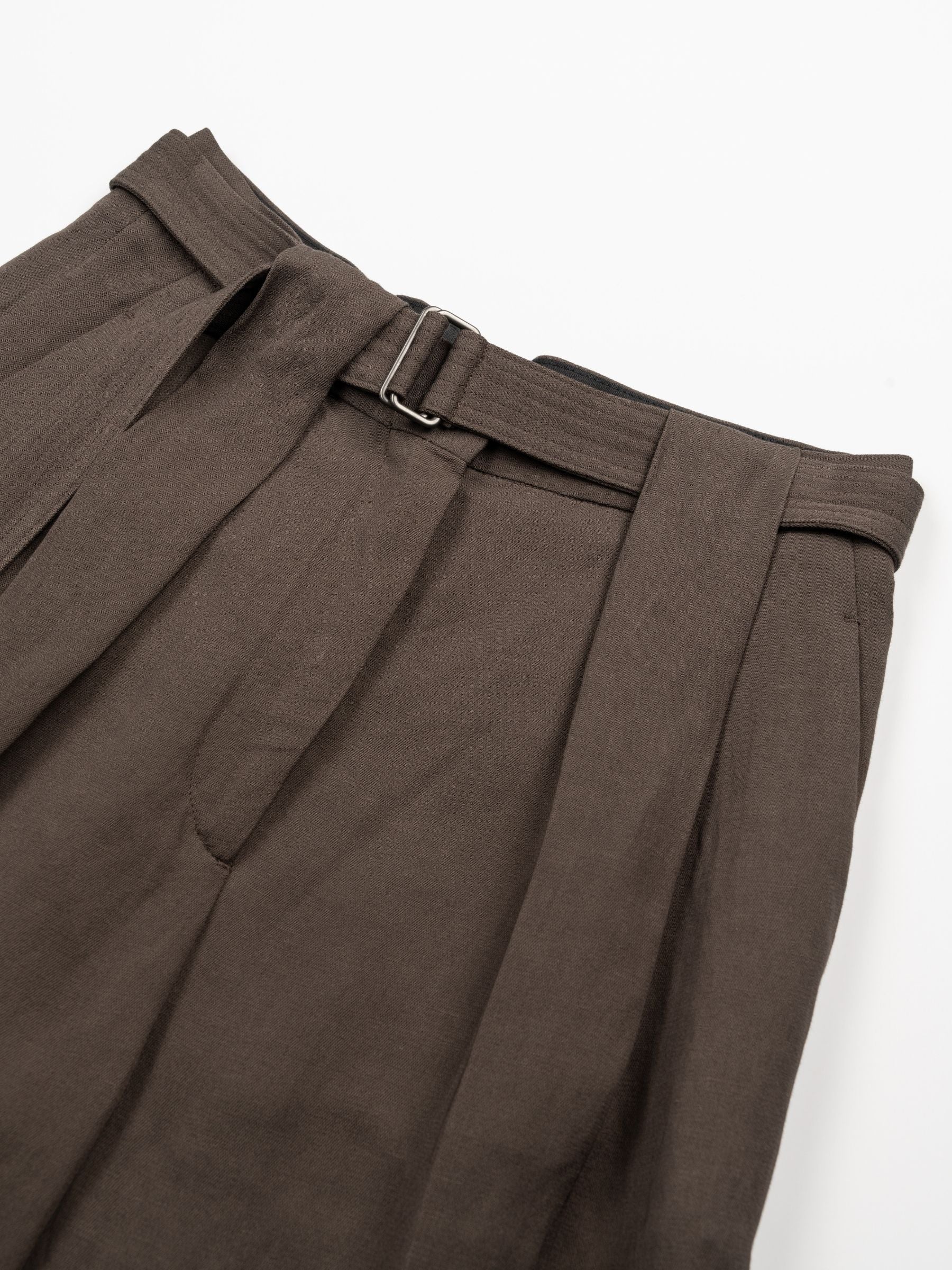 Christian Wijnants Palesa Wide Leg Belted Pants Chestnut