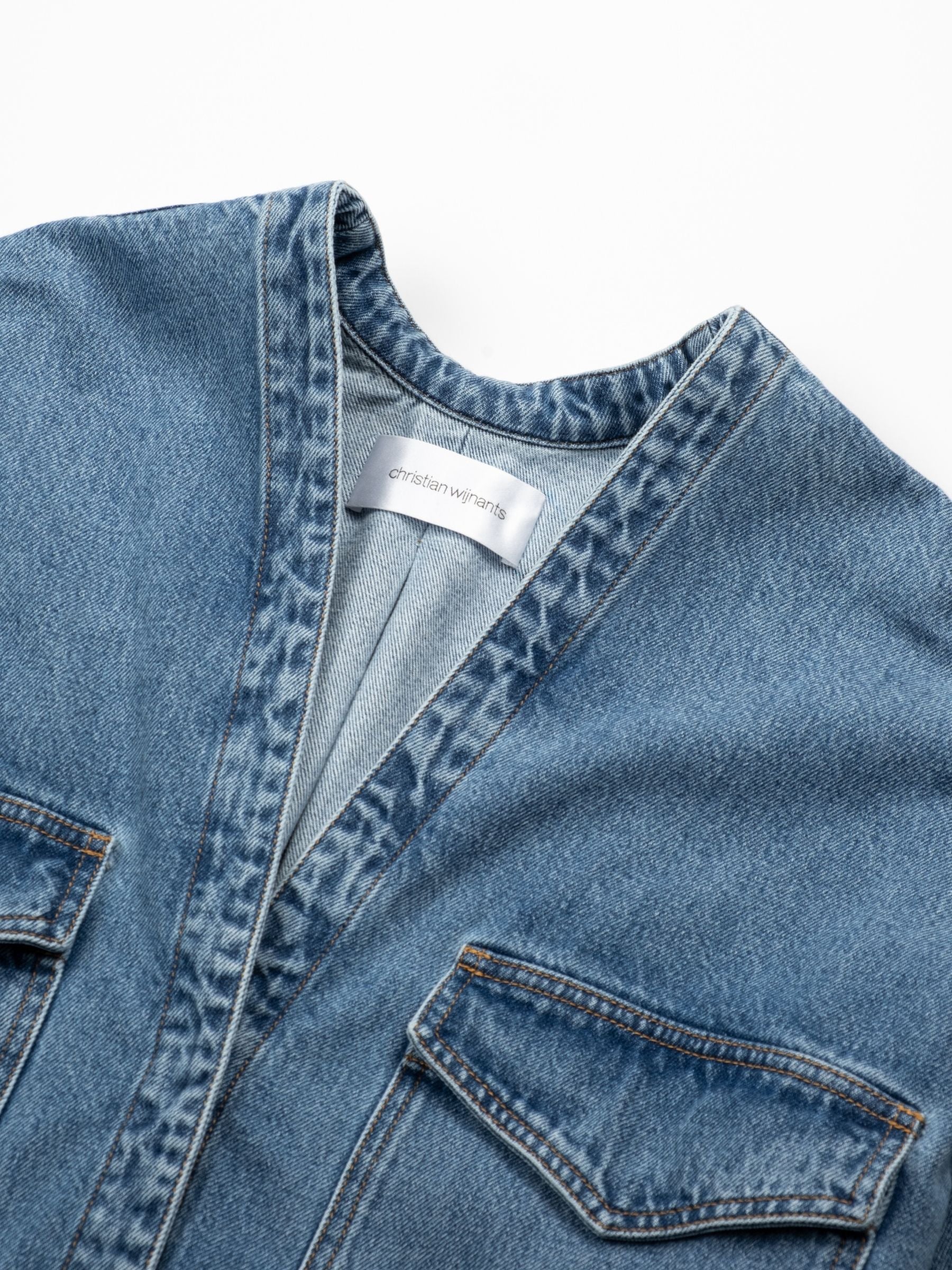 Christian Wijnants Tarosa Blouse Blue Denim