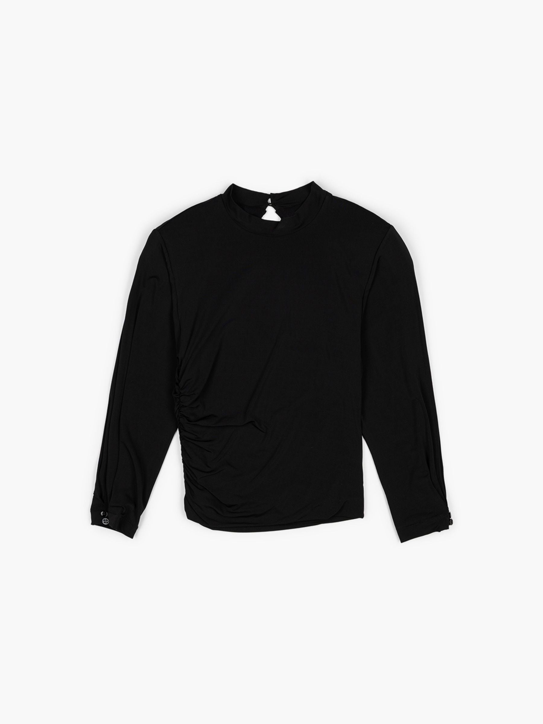 Iro Gloria Longsleeve Shoulder Pad Top Black