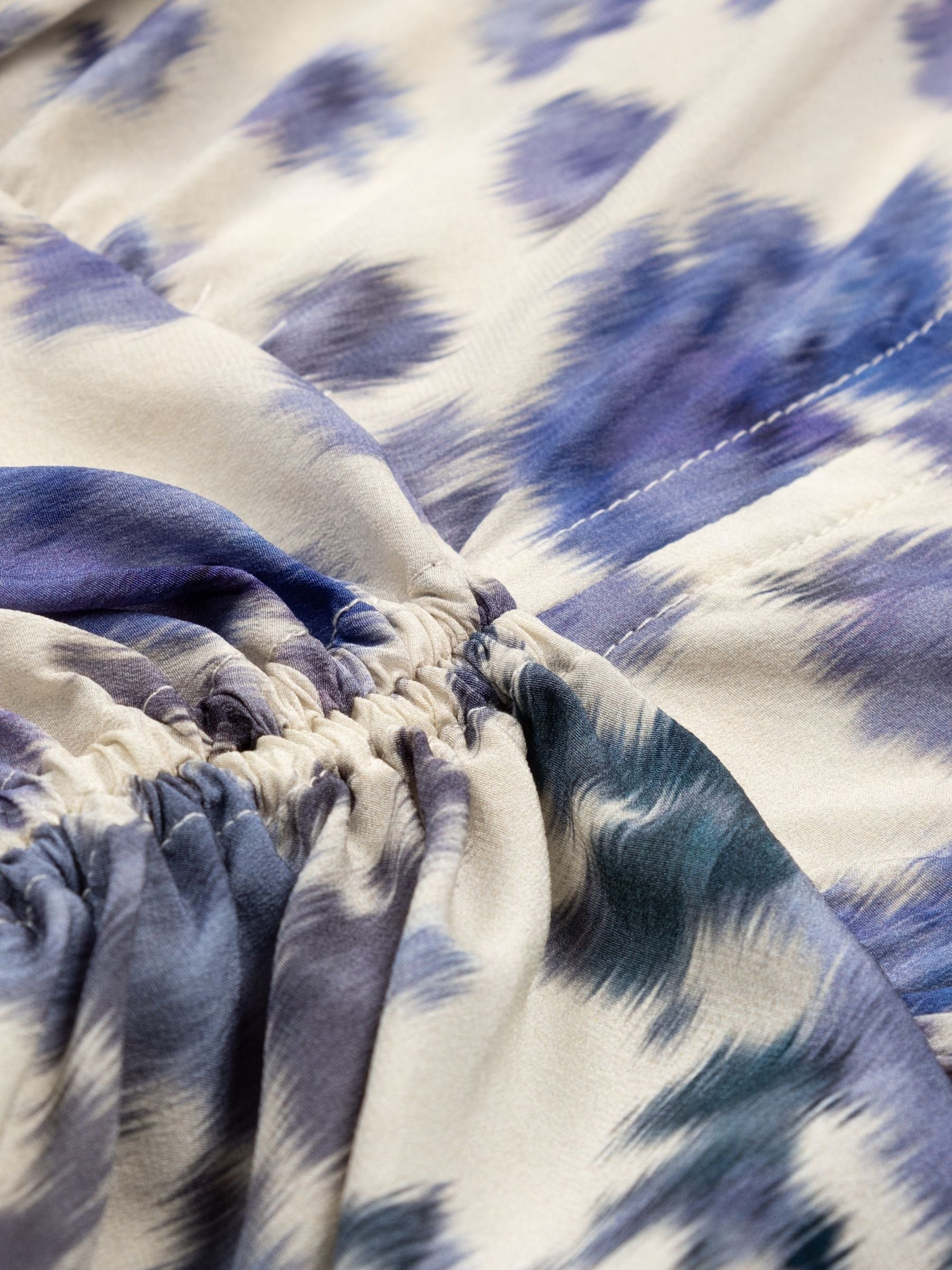 Isabel Marant Albini Dress Roses Stretch Blue