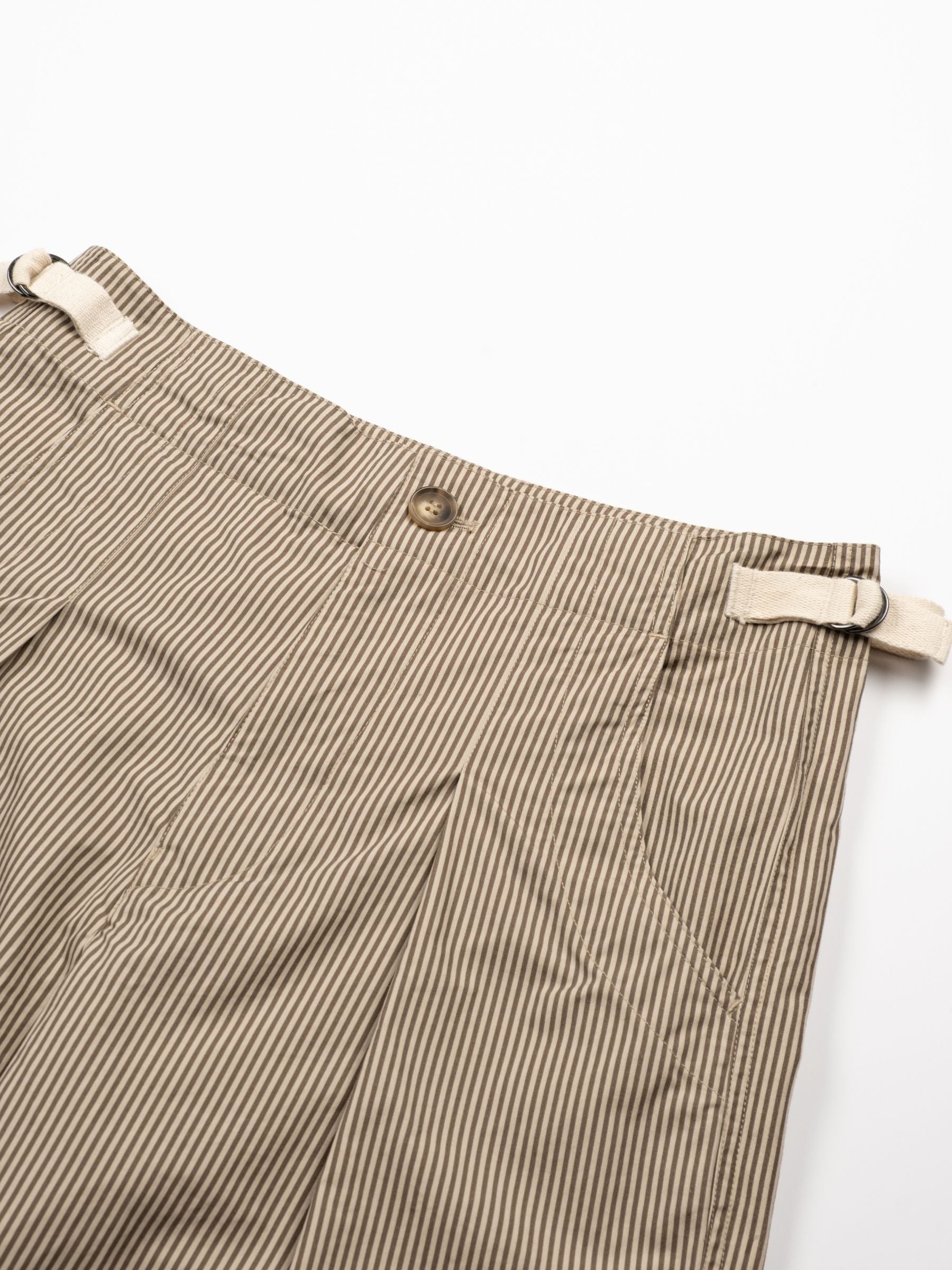 Isabel Marant Etoile Ceryne Striped Pants Beige Khaki