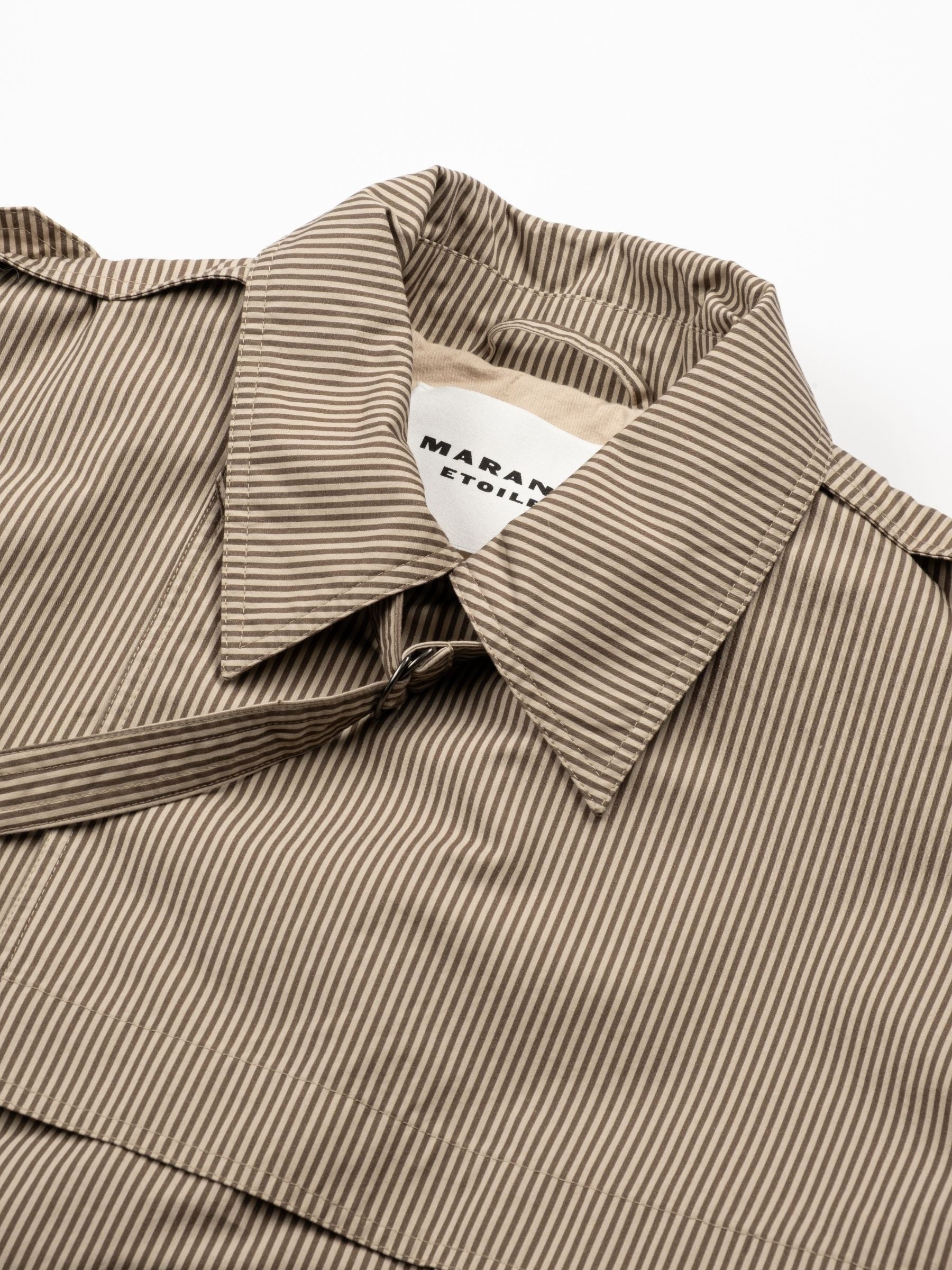 Isabel Marant Etoile Claya Striped Jacket Beige Khaki