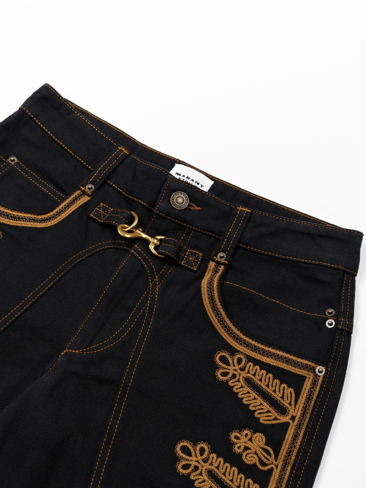 Isabel Marant Etoile Elna Embroidered Pants Black