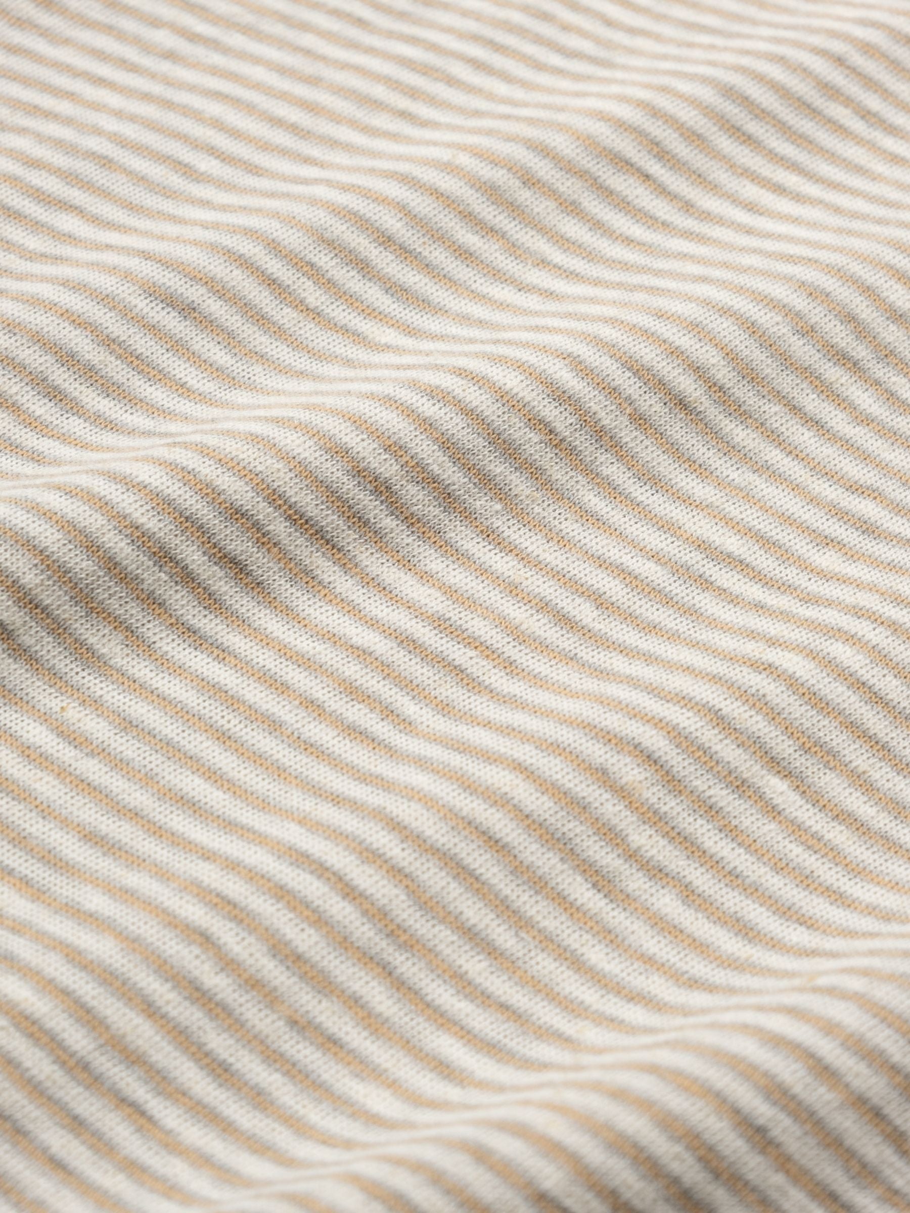 Isabel Marant Etoile Zewel Striped Linen Tee Ecru Peach