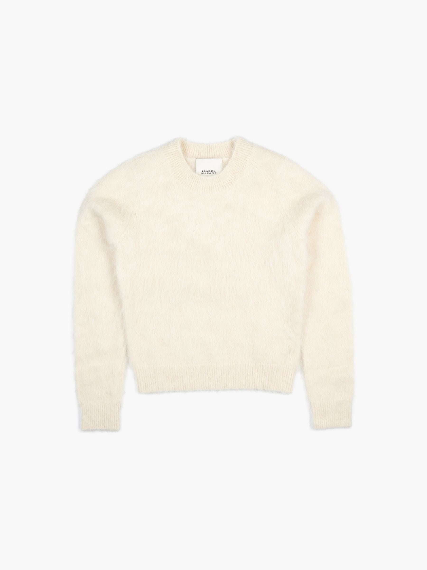 Isabel Marant Hermine Pullover Fluffy Knit Ecru