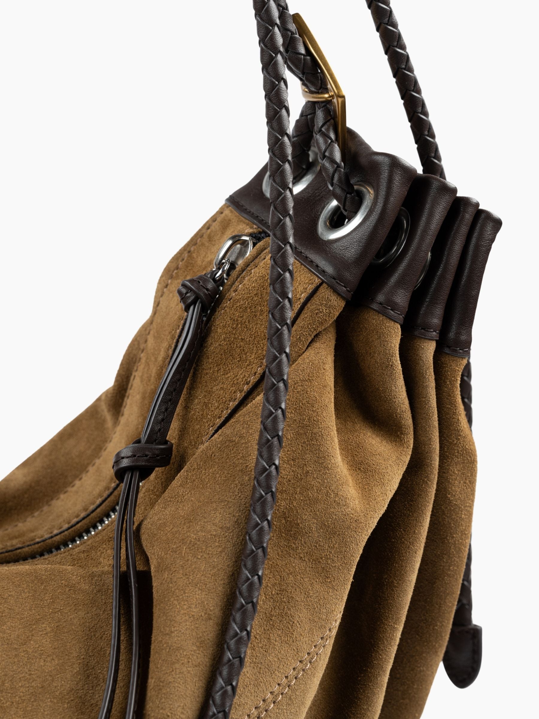 Isabel Marant Maia Large Suede Bag Taupe