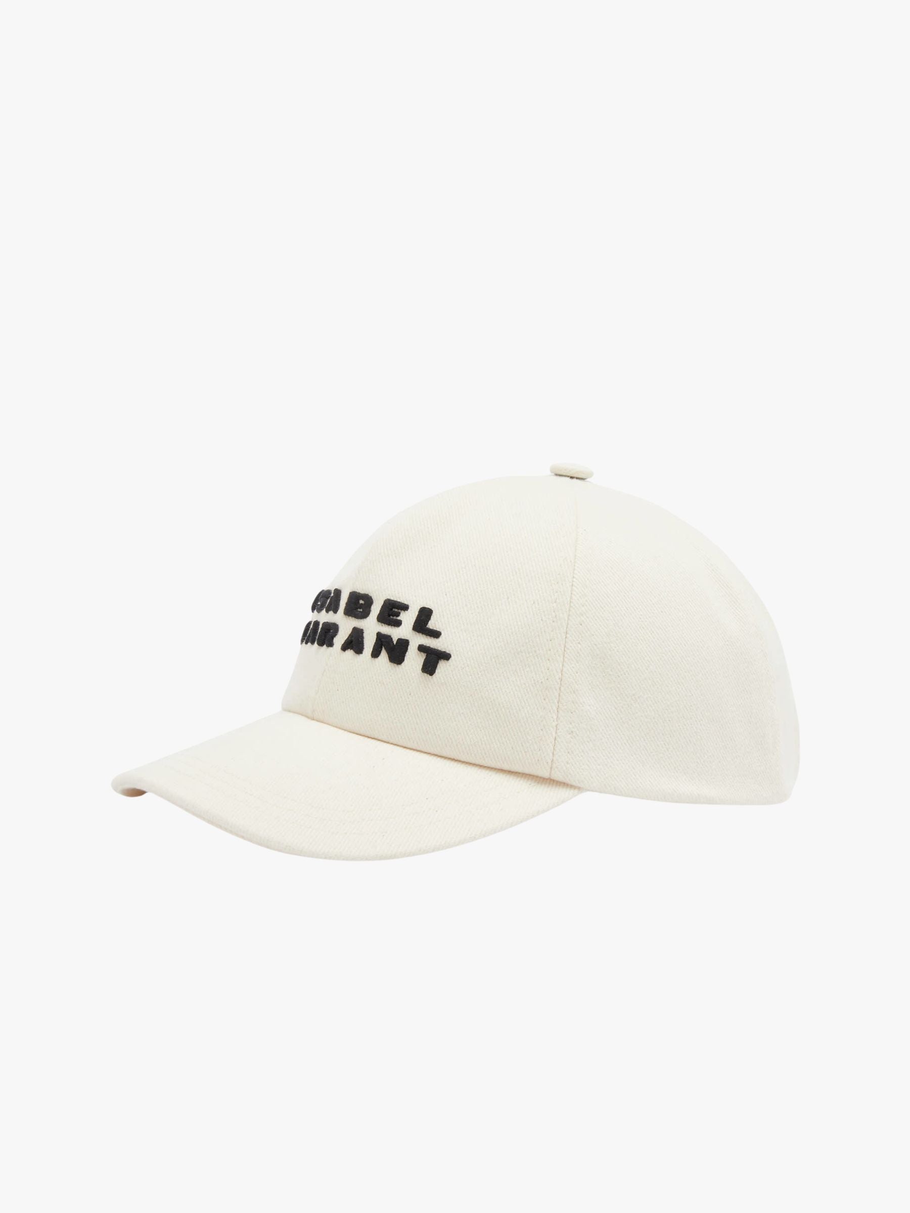Isabel Marant Tyron Logo Canvas Hat Ecru/Black