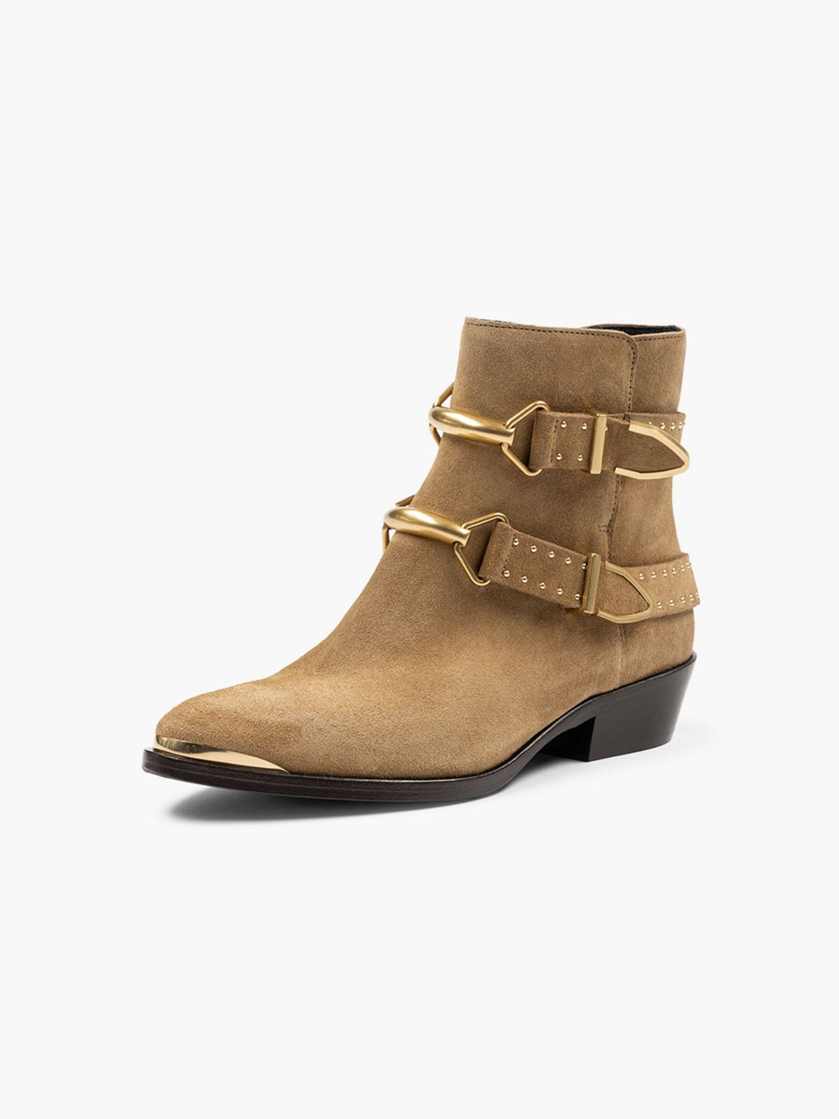 Isabel Marant Zalya Suede Ornament Boots Taupe