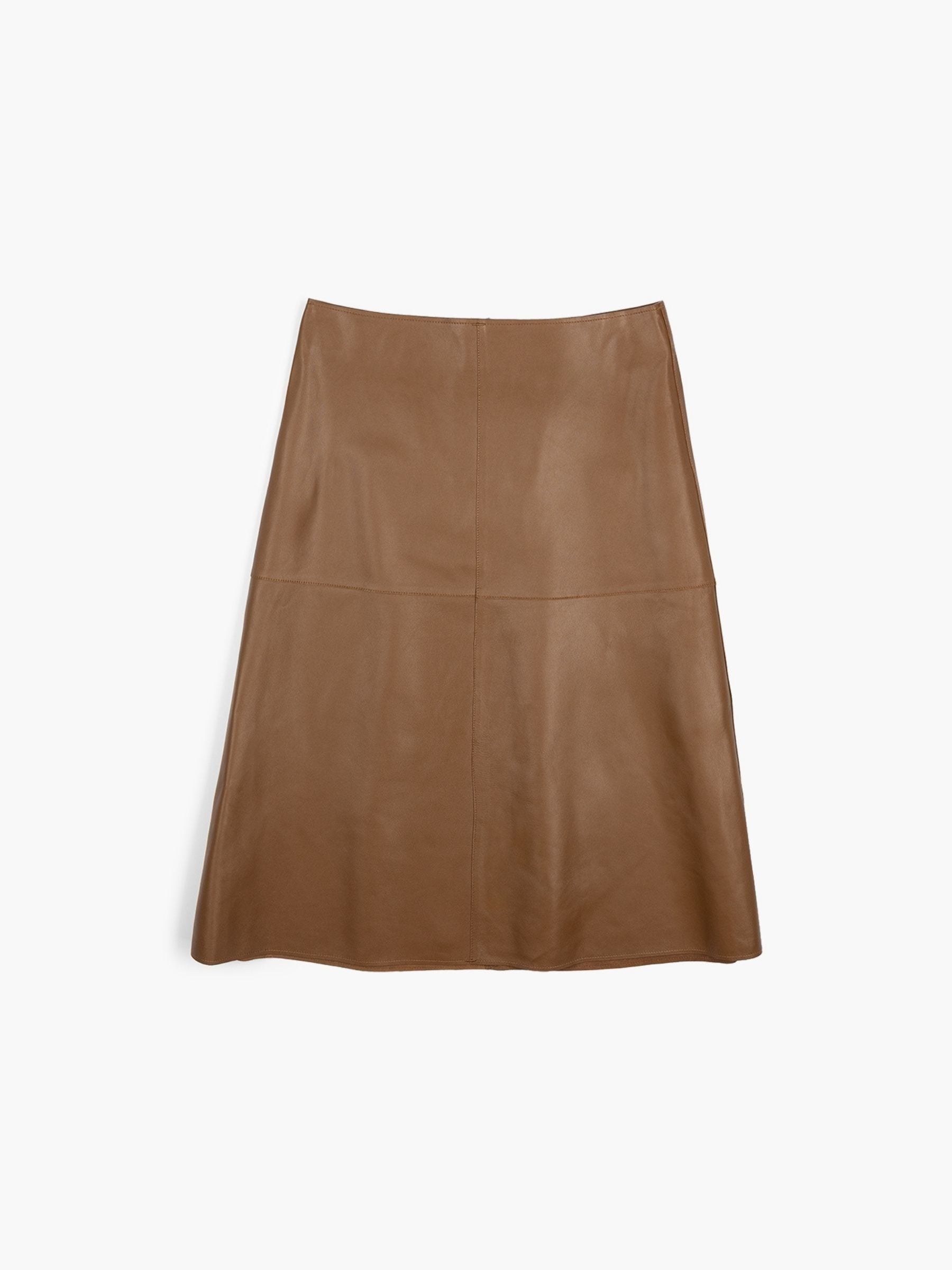 Joseph Niven Skirt Soft Nappa Leather Cinnamon