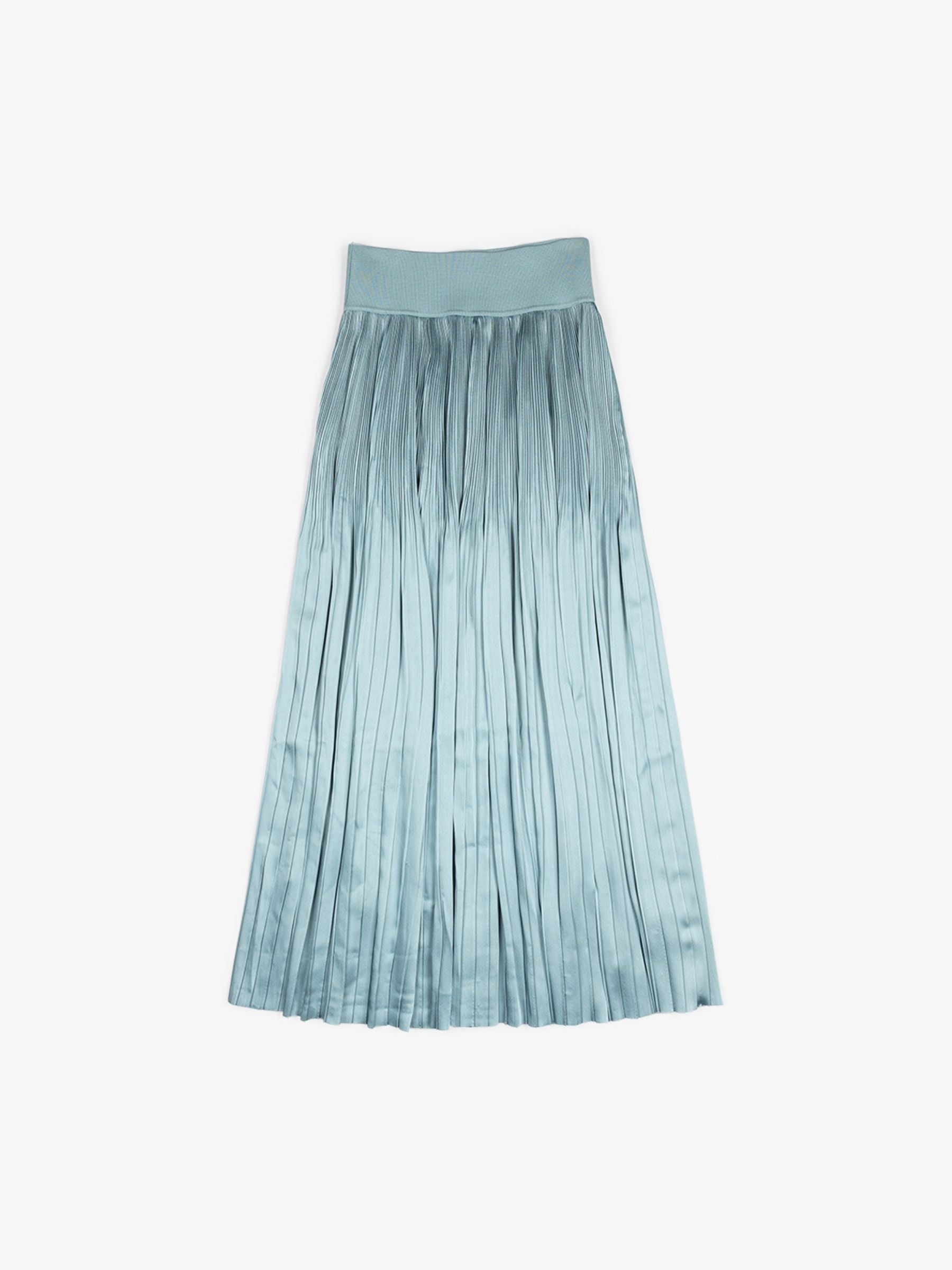 Joseph Rabat Skirt Pleated Satin Chambray