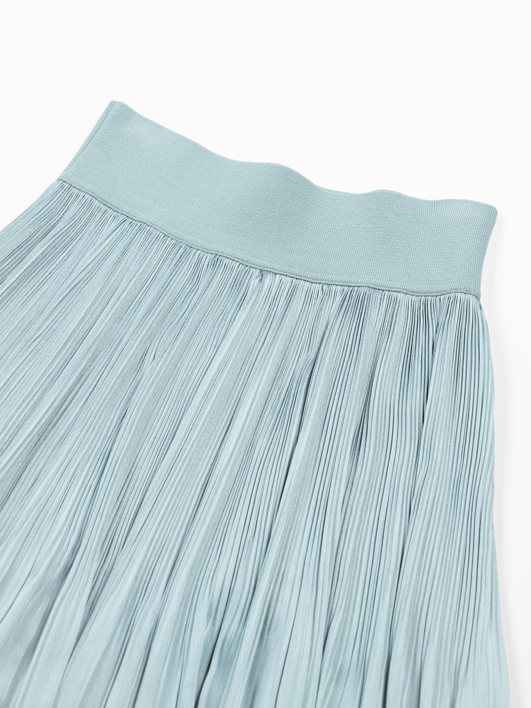Joseph Rabat Skirt Pleated Satin Chambray