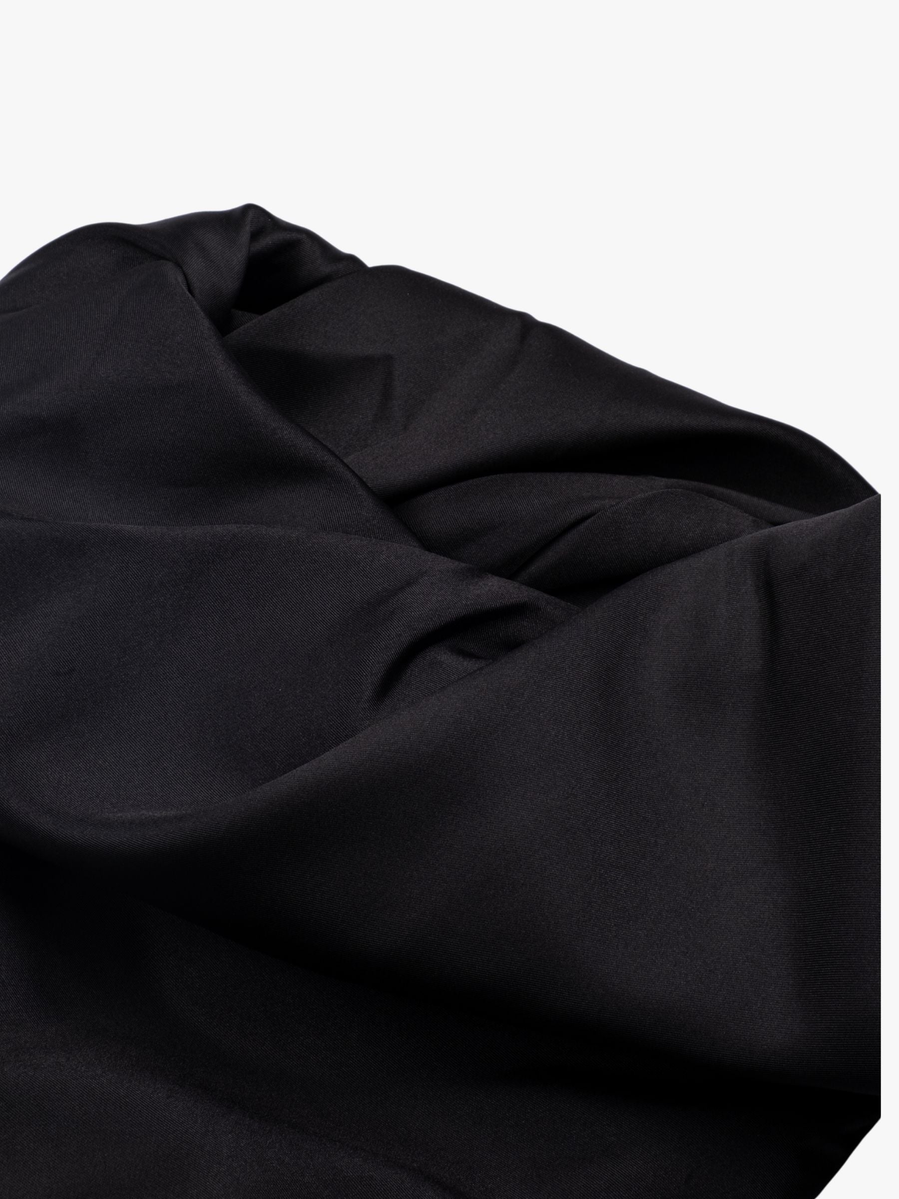 Marques Almeida Heavy Satin Draped Off Shoulder Midi Dress Black
