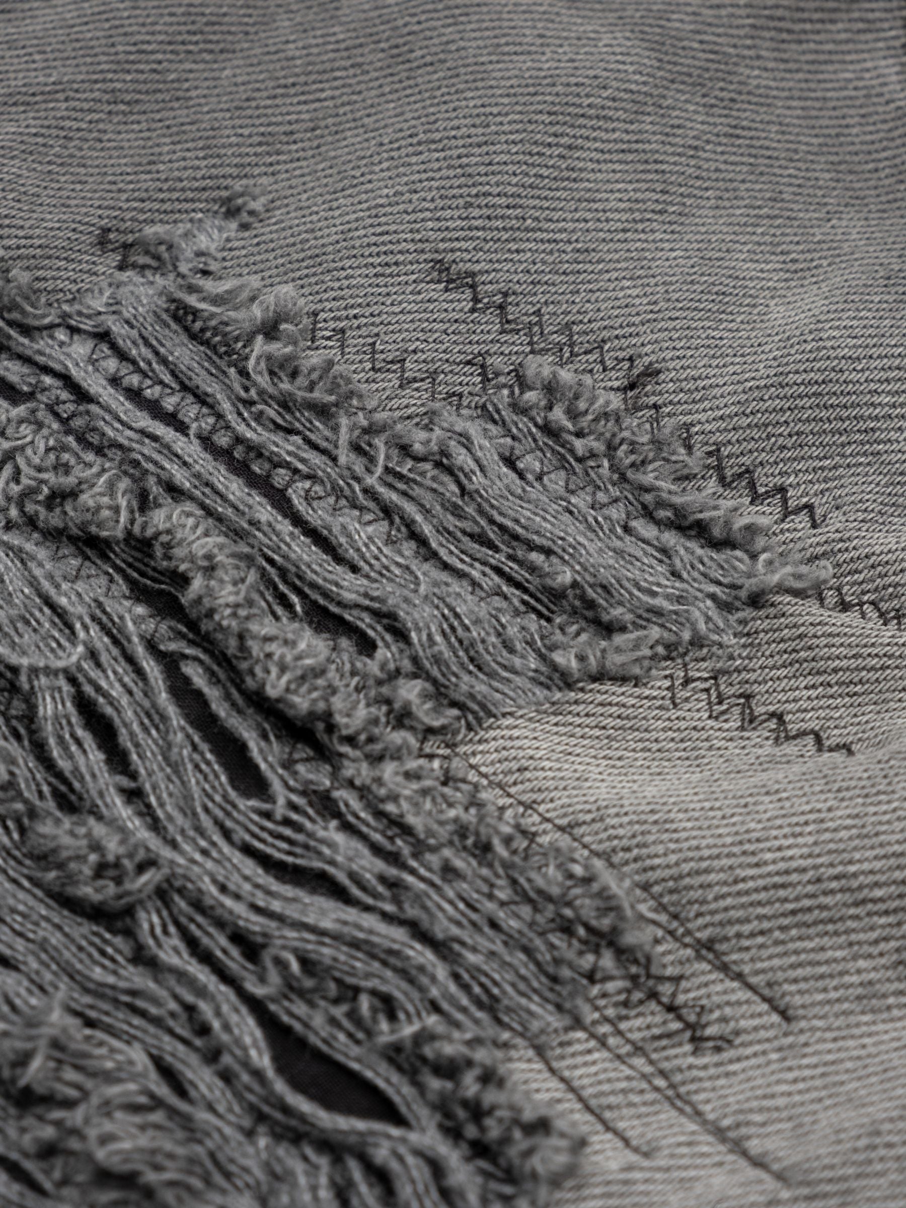 MM6 Maison Margiela Barrel Leg Denim Ripped Grey